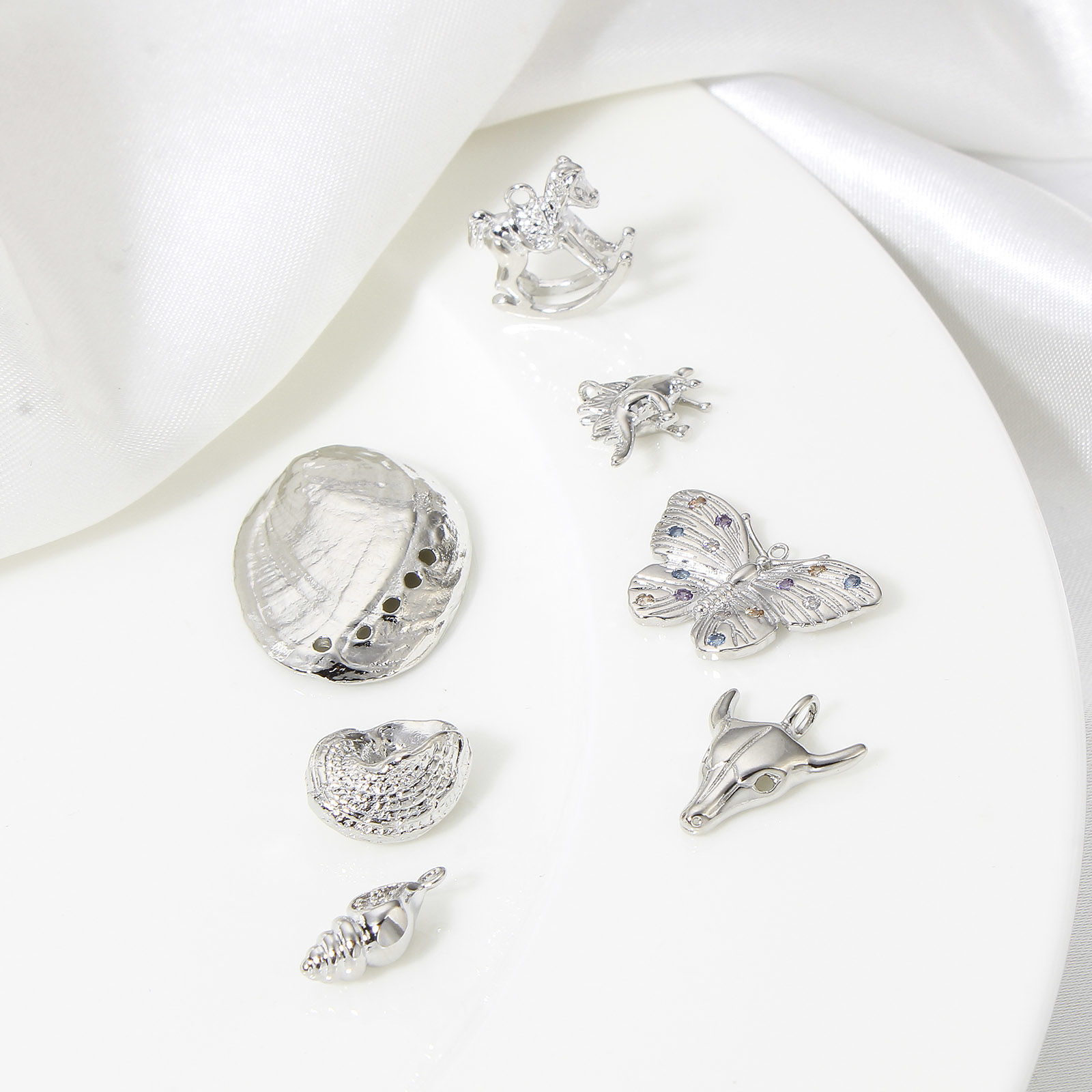 Picture of Brass Charms Real Platinum Plated