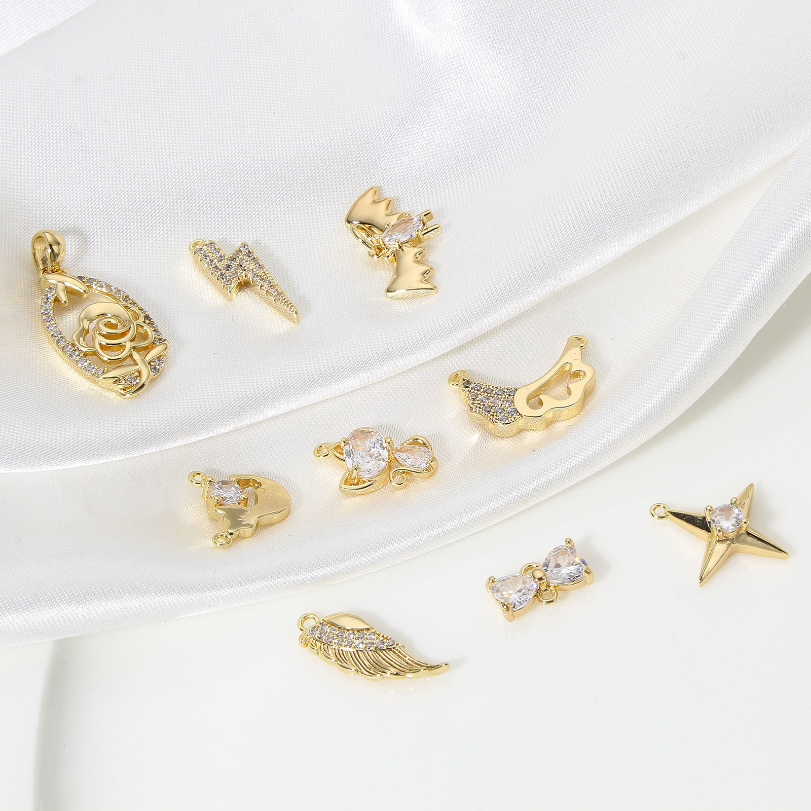 Picture of Brass Charms 18K Real Gold Plated