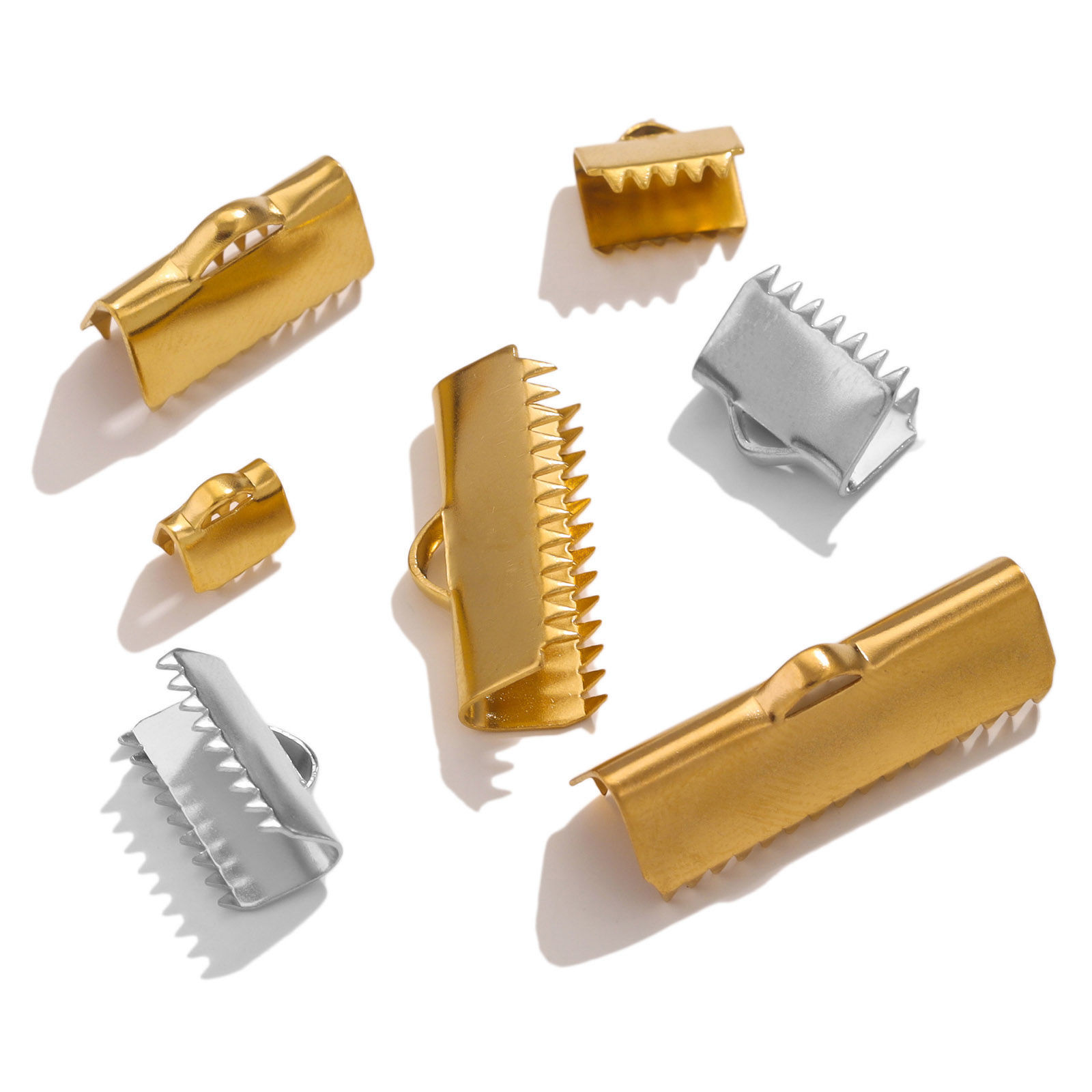 Immagine di 10 Pz Placcatura Sottovuoto Ecologica 304 Acciaio Inossidabile Multifunzione Crimpare le Estremità Rettangolo