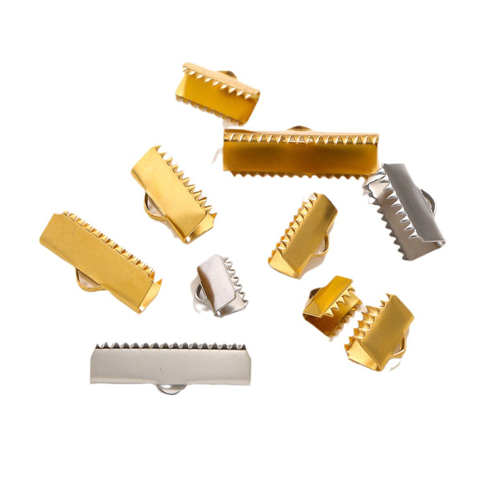 Immagine di 10 Pz Placcatura Sottovuoto Ecologica 304 Acciaio Inossidabile Multifunzione Crimpare le Estremità Rettangolo