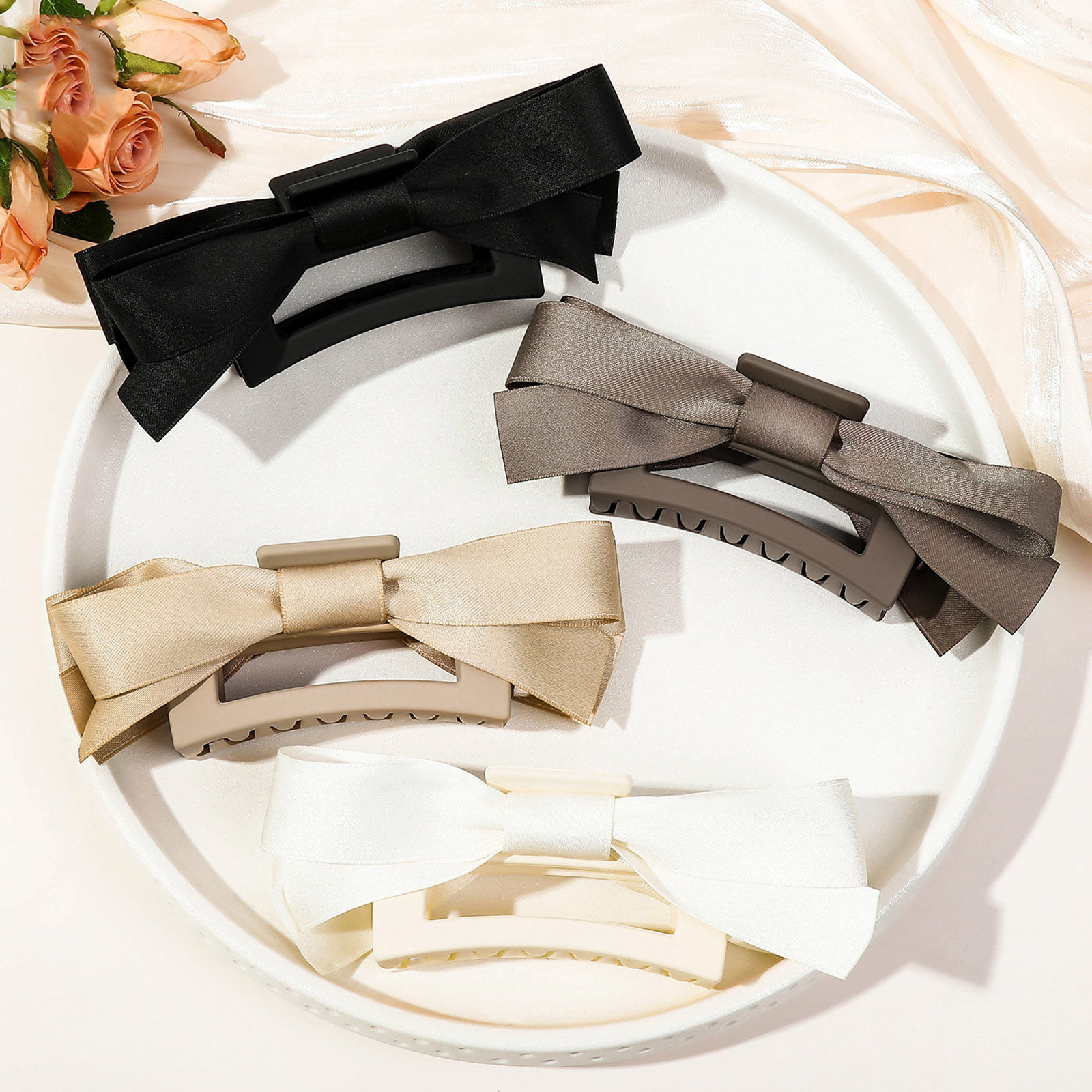 Imagen de 1 Unidad Resina Elegante Pinza de Pelo Multicolor Bowknot