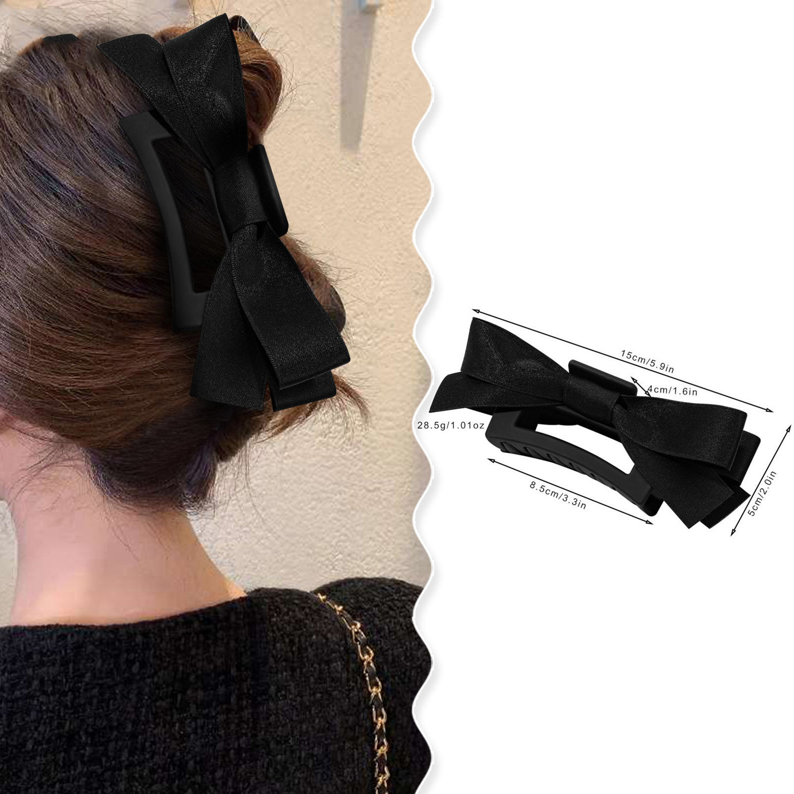 Imagen de 1 Unidad Resina Elegante Pinza de Pelo Multicolor Bowknot