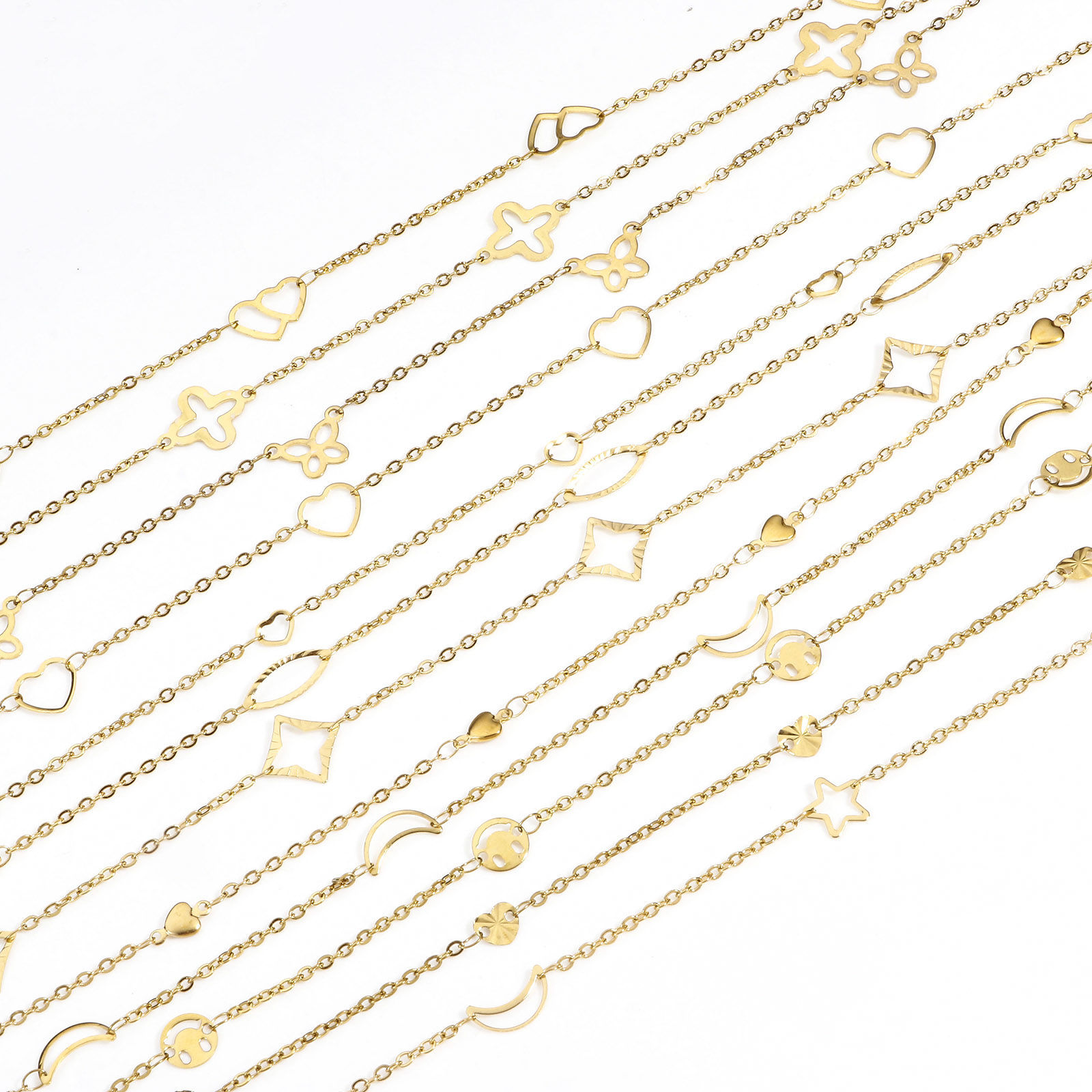 Picture of 304 Stainless Steel Link Cable Chain For Handmade DIY Jewelry Making Findings Geometric Gold Plated