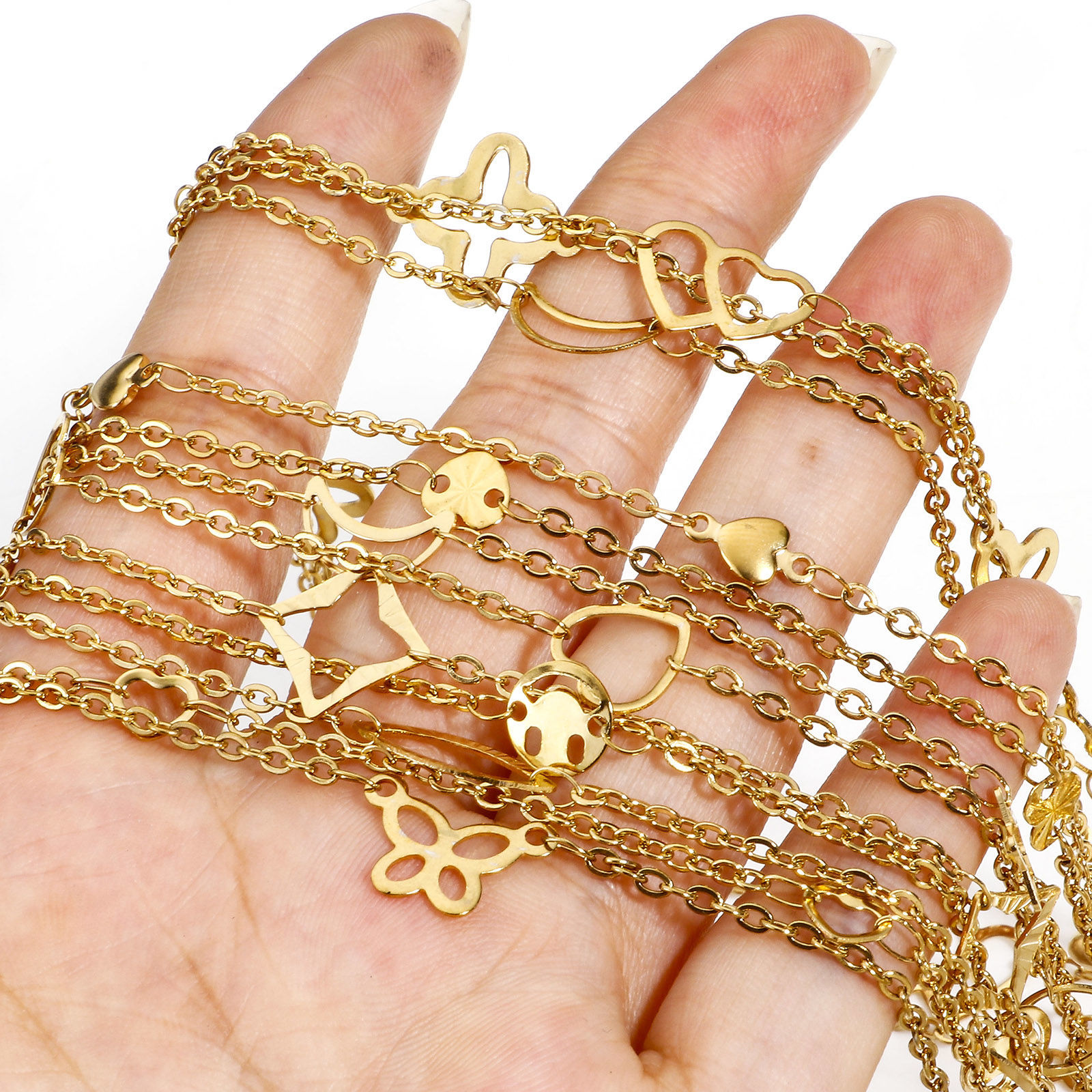 Picture of 304 Stainless Steel Link Cable Chain For Handmade DIY Jewelry Making Findings Geometric Gold Plated