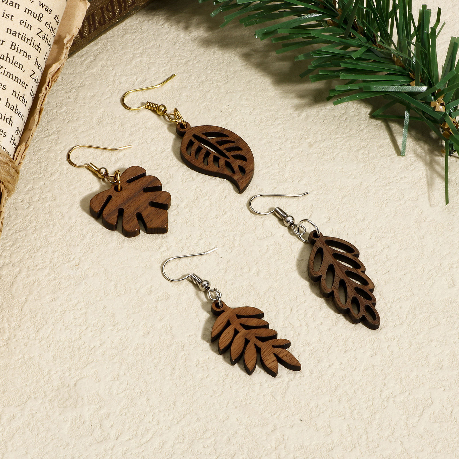 Imagen de 5 Unidades Nuez Colgantes Marrón Hueco