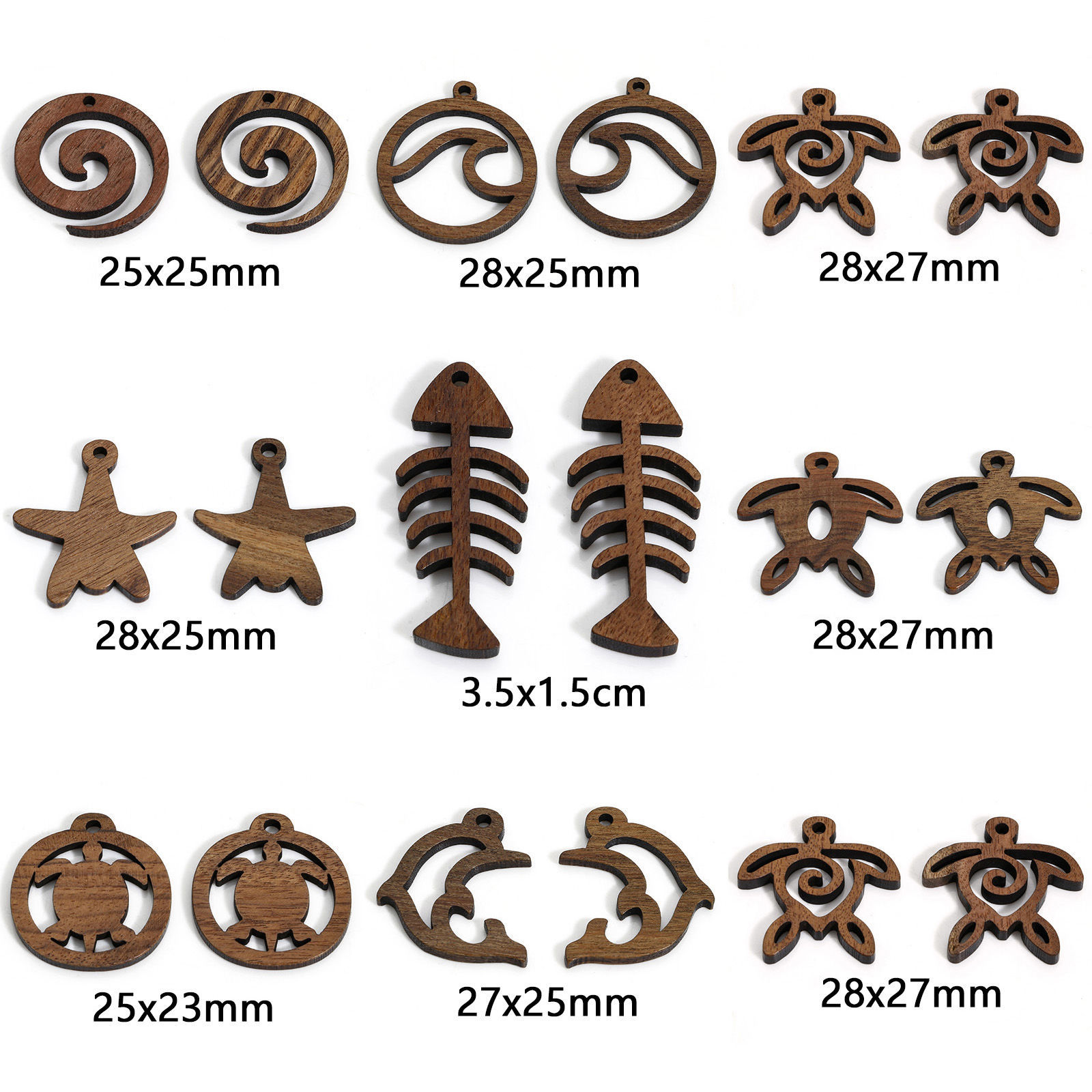 Picture of Walnut Ocean Jewelry Pendants Brown