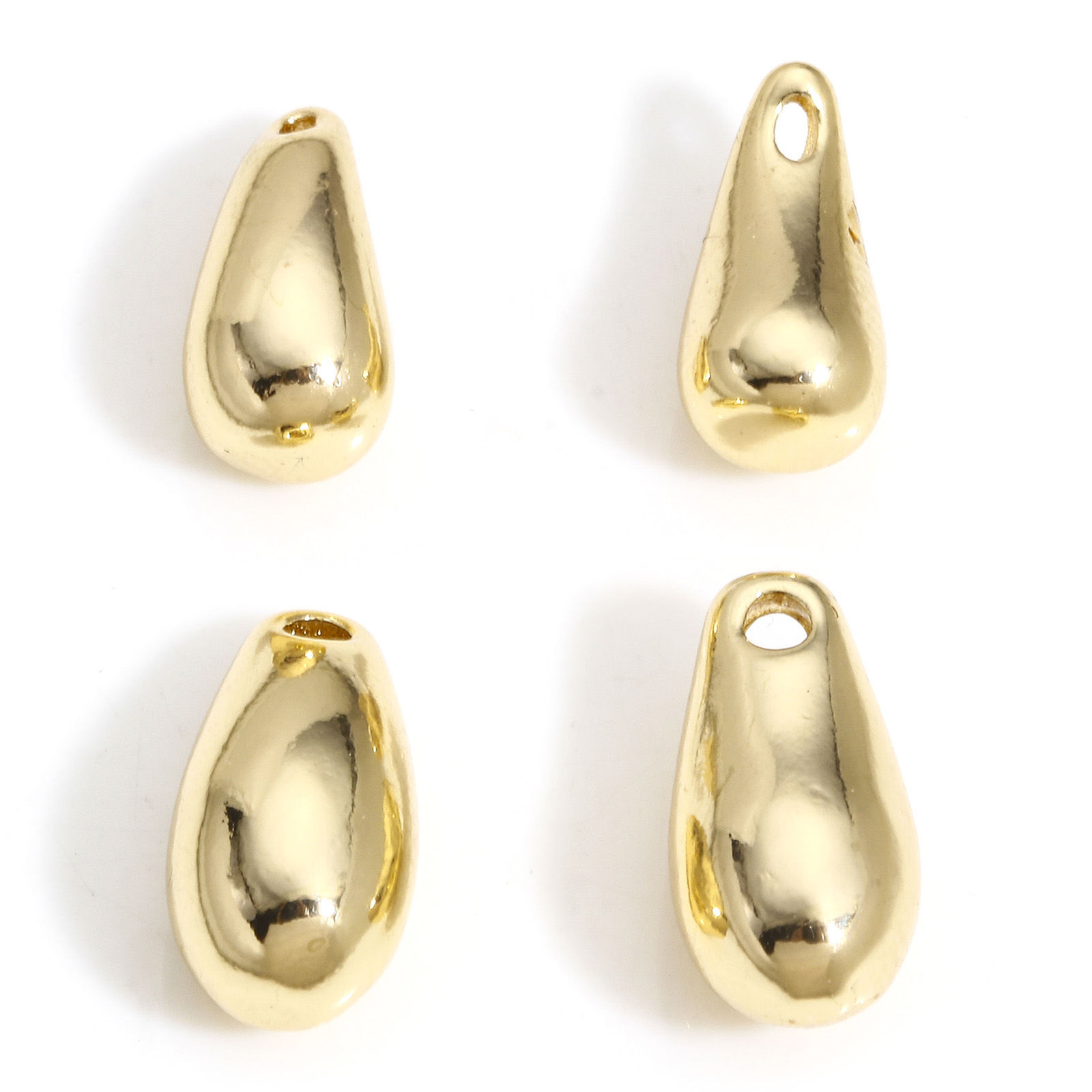 Picture of Brass Charms 14K Real Gold Plated Drop 3D