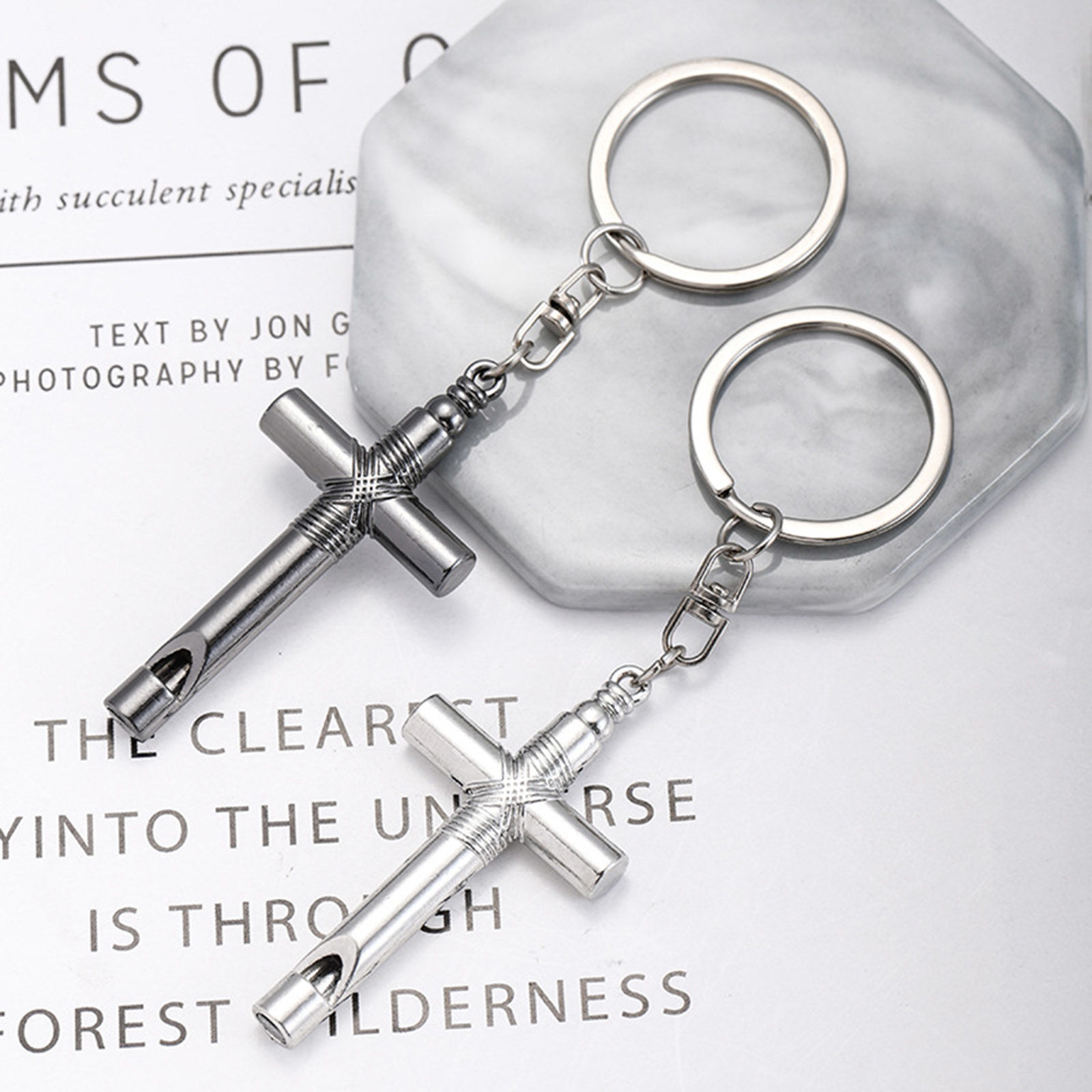 Picture of Stylish Keychain & Keyring Multicolor Whistle Cross