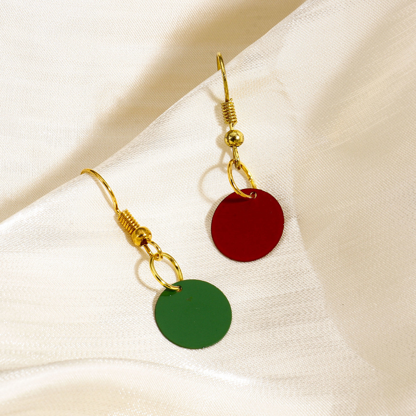 Picture of Iron Based Alloy Filigree Stamping Charms Multicolor Round Disc Painted 12mm Dia.