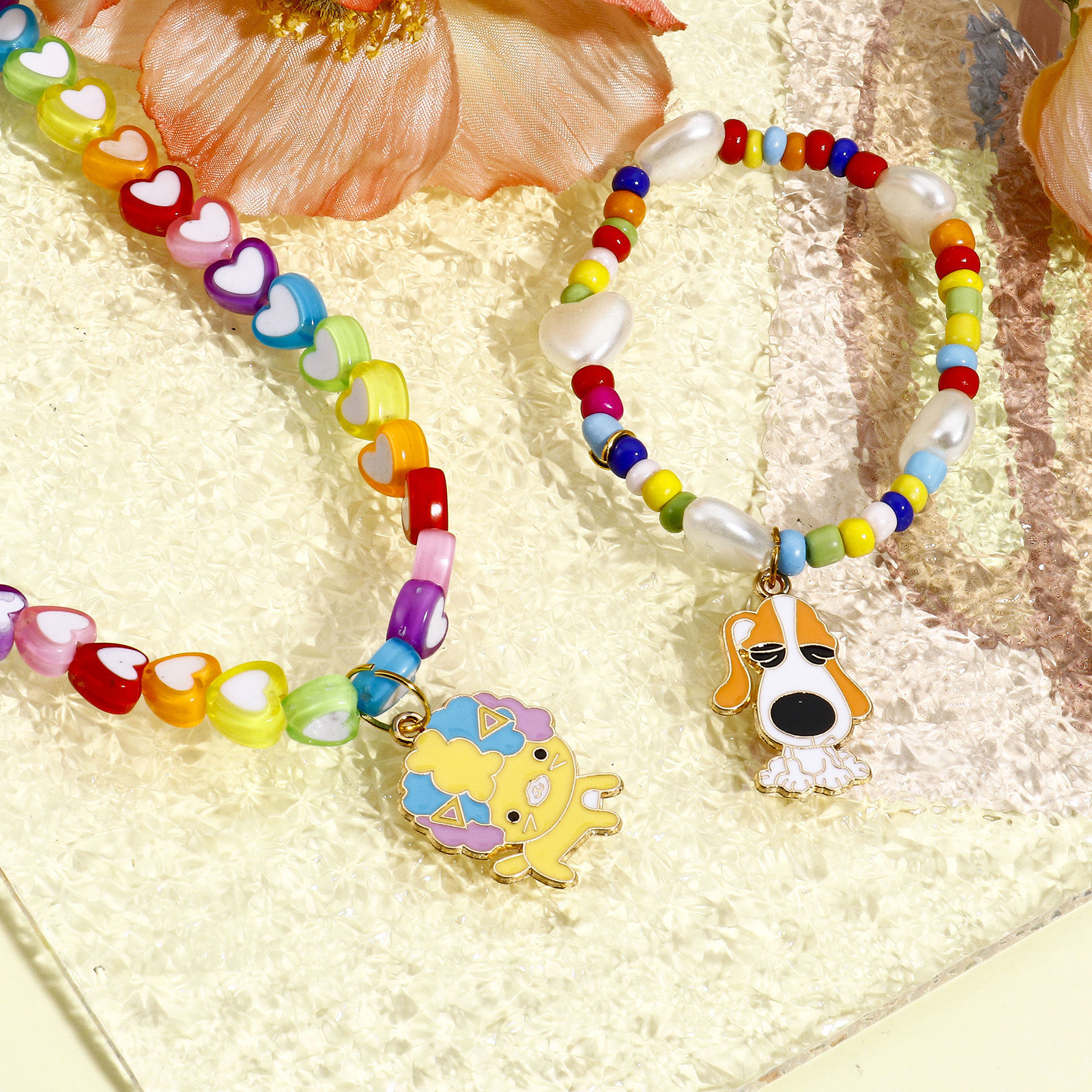 Picture of Zinc Based Alloy Charms Gold Plated Multicolor Dog Animal Cat Enamel