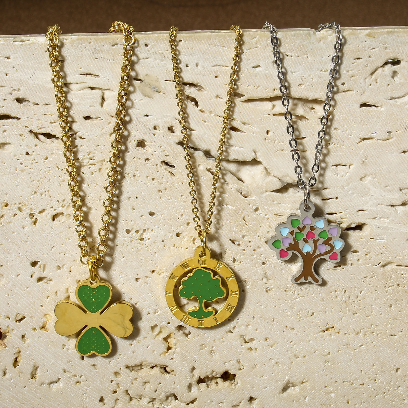 1 個 304ステンレス鋼 チャーム 木 の画像