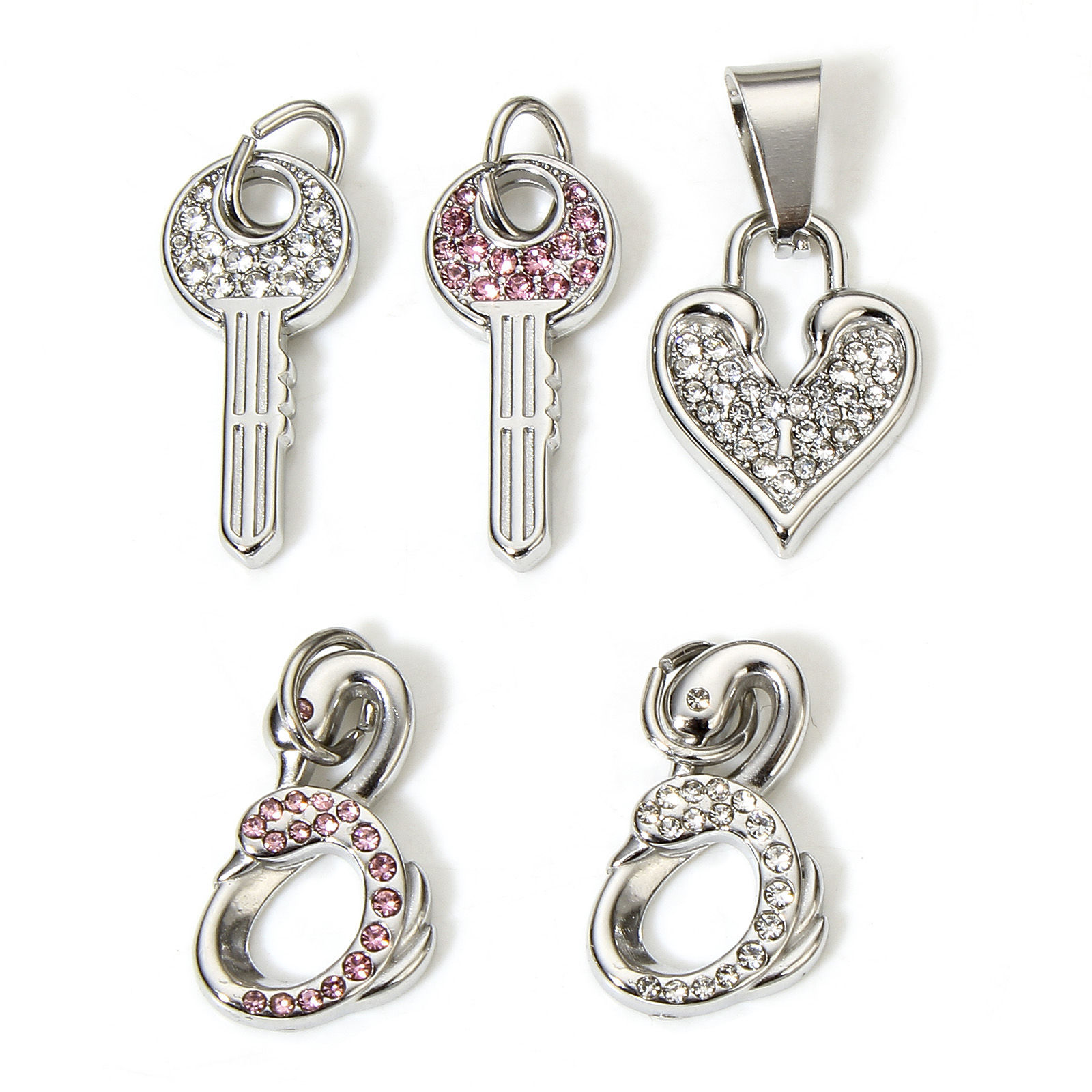 1 個 304ステンレス鋼 チャーム シルバートーン の画像