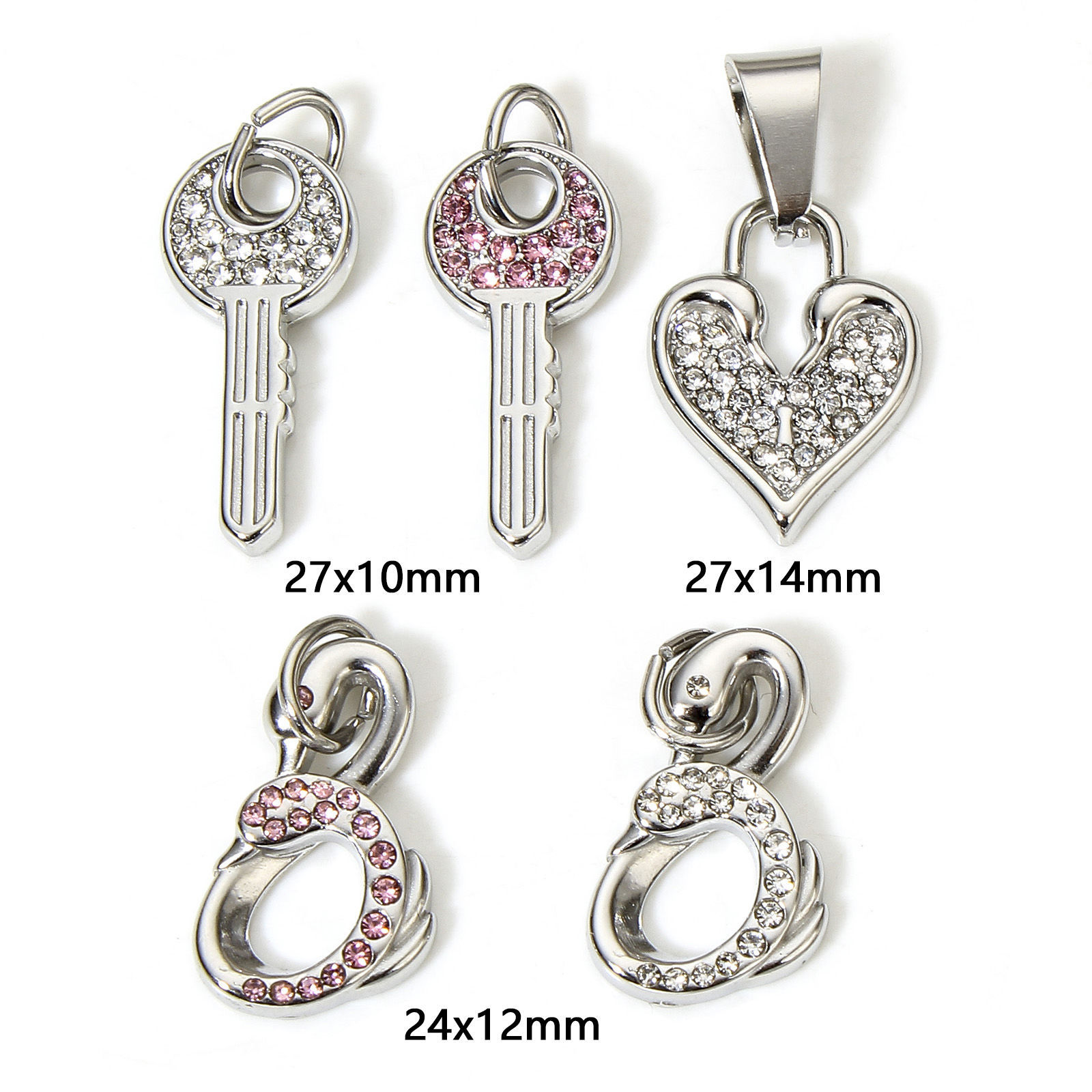 1 個 304ステンレス鋼 チャーム シルバートーン の画像