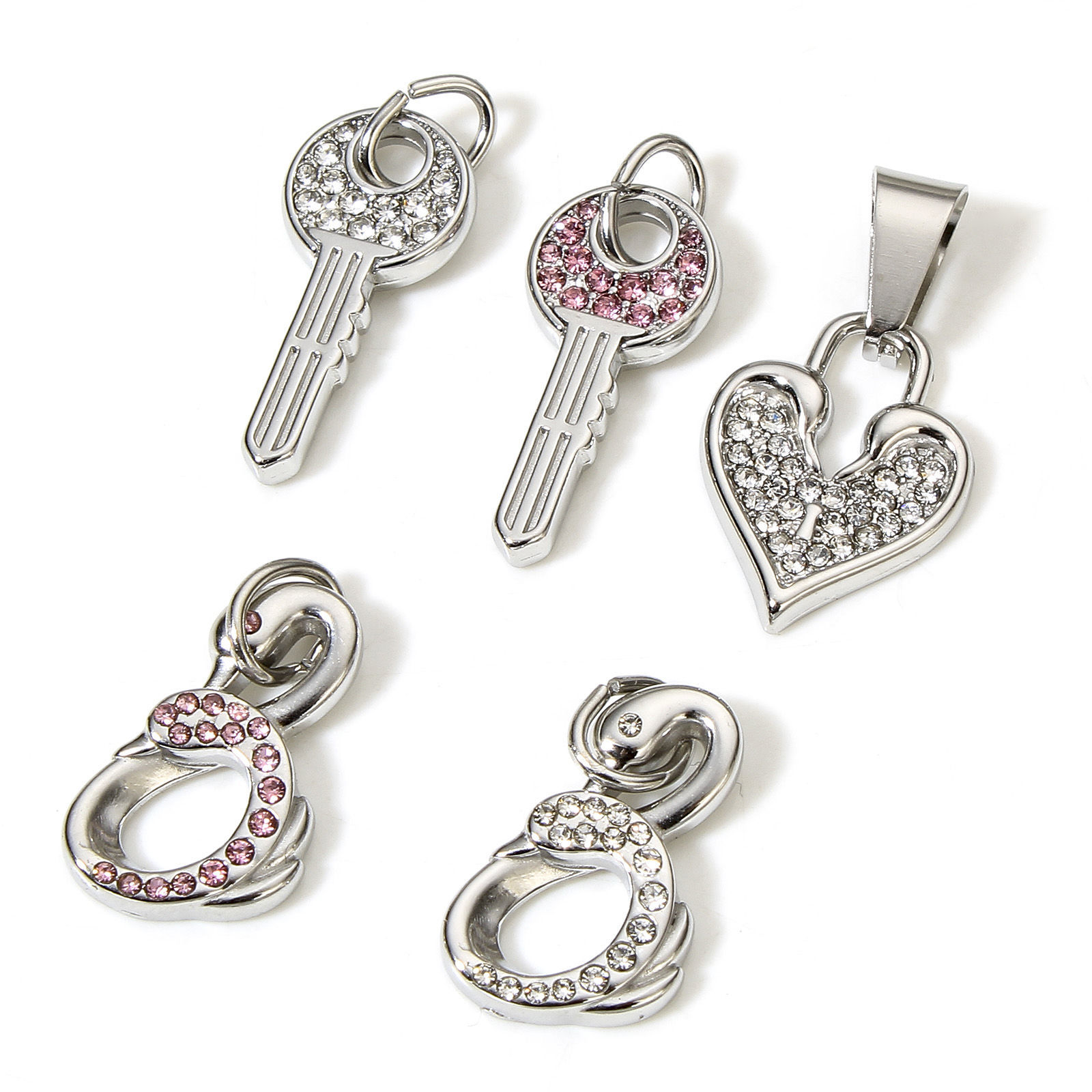 1 個 304ステンレス鋼 チャーム シルバートーン の画像