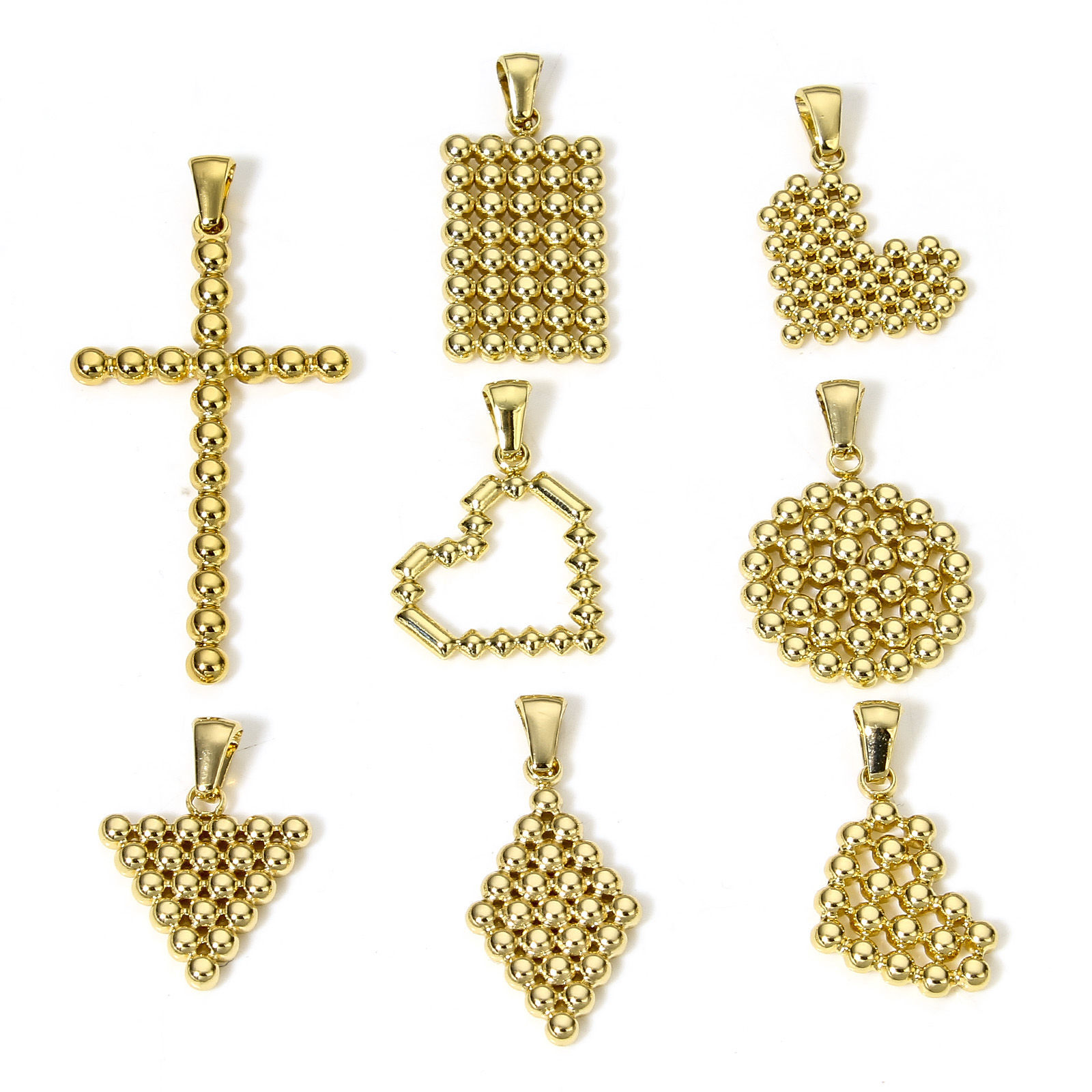 Image de 1 Pièce Pendentif Breloque en 304 Acier Inoxydable Placage sous Vide Géométrique Plaqué Or 18K