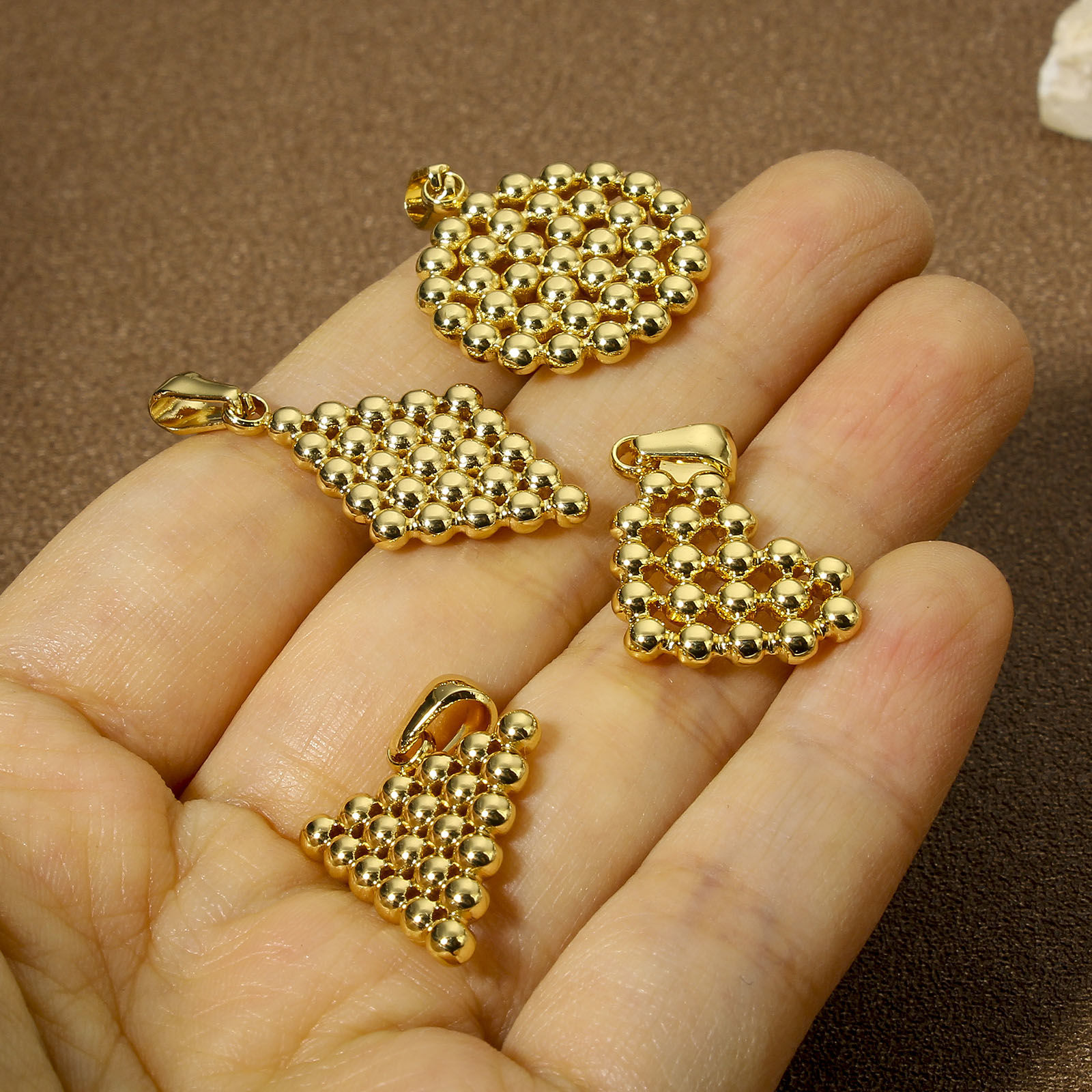 Image de 1 Pièce Pendentif Breloque en 304 Acier Inoxydable Placage sous Vide Géométrique Plaqué Or 18K