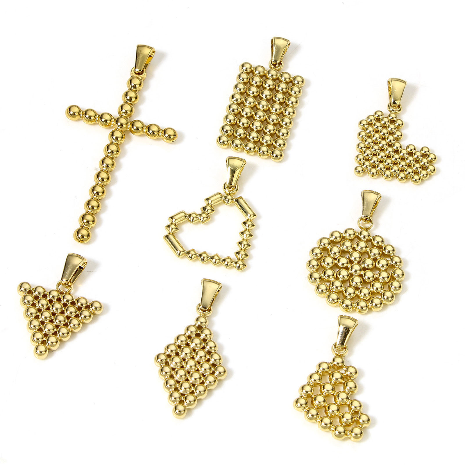 Image de 1 Pièce Pendentif Breloque en 304 Acier Inoxydable Placage sous Vide Géométrique Plaqué Or 18K