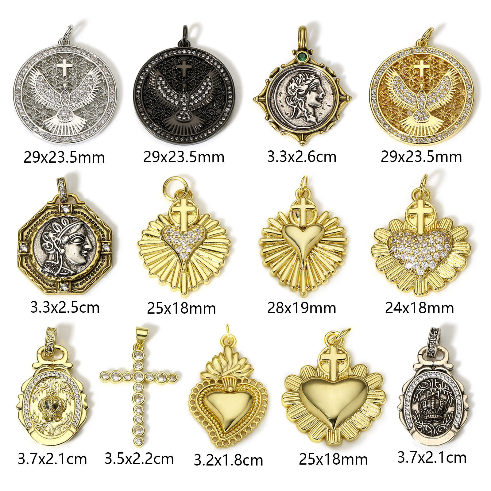 Picture of Brass Religious Charms Multicolor