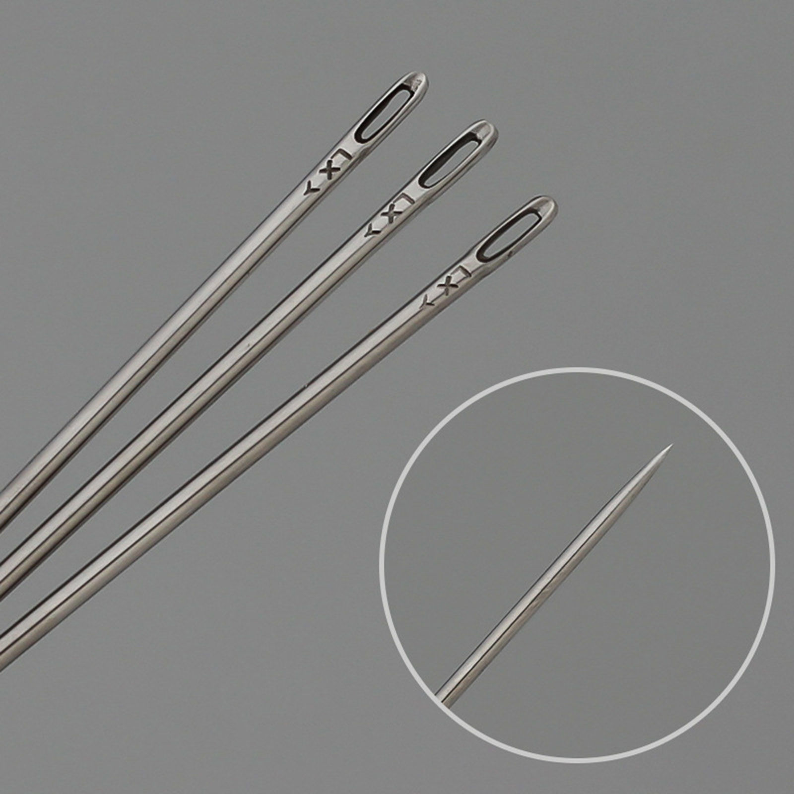 Imagen de 4 Paquetes Acero Inoxidable Aguja de coser Tono de Plata