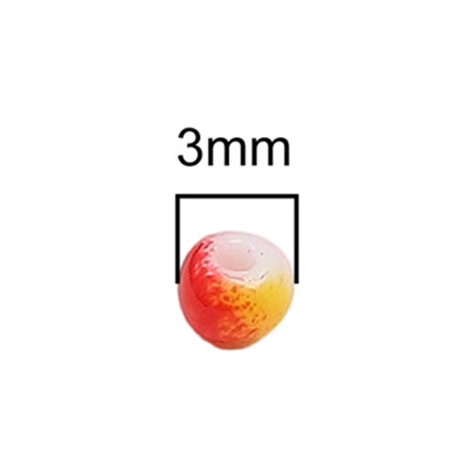 Bild von 10 Gramm Glas Rocailles Rocailles Perlen Rund Rocailles Bunt Farbverlauf ca. 3mm D.