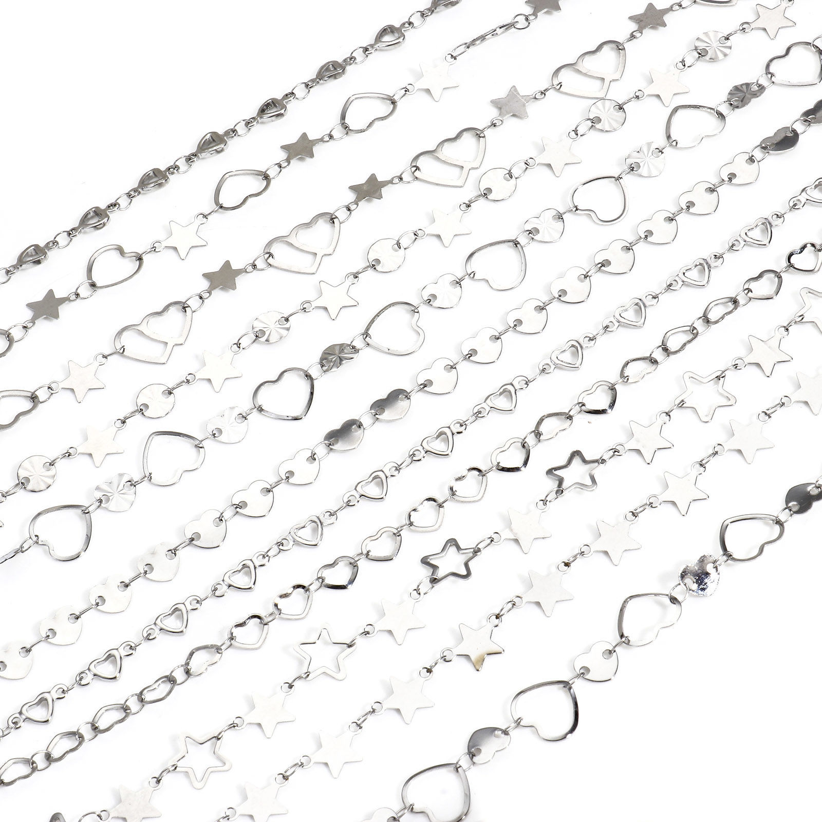 Picture of 304 Stainless Steel Handmade Link Chain Anklet Silver Tone With Lobster Claw Clasp And Extender Chain