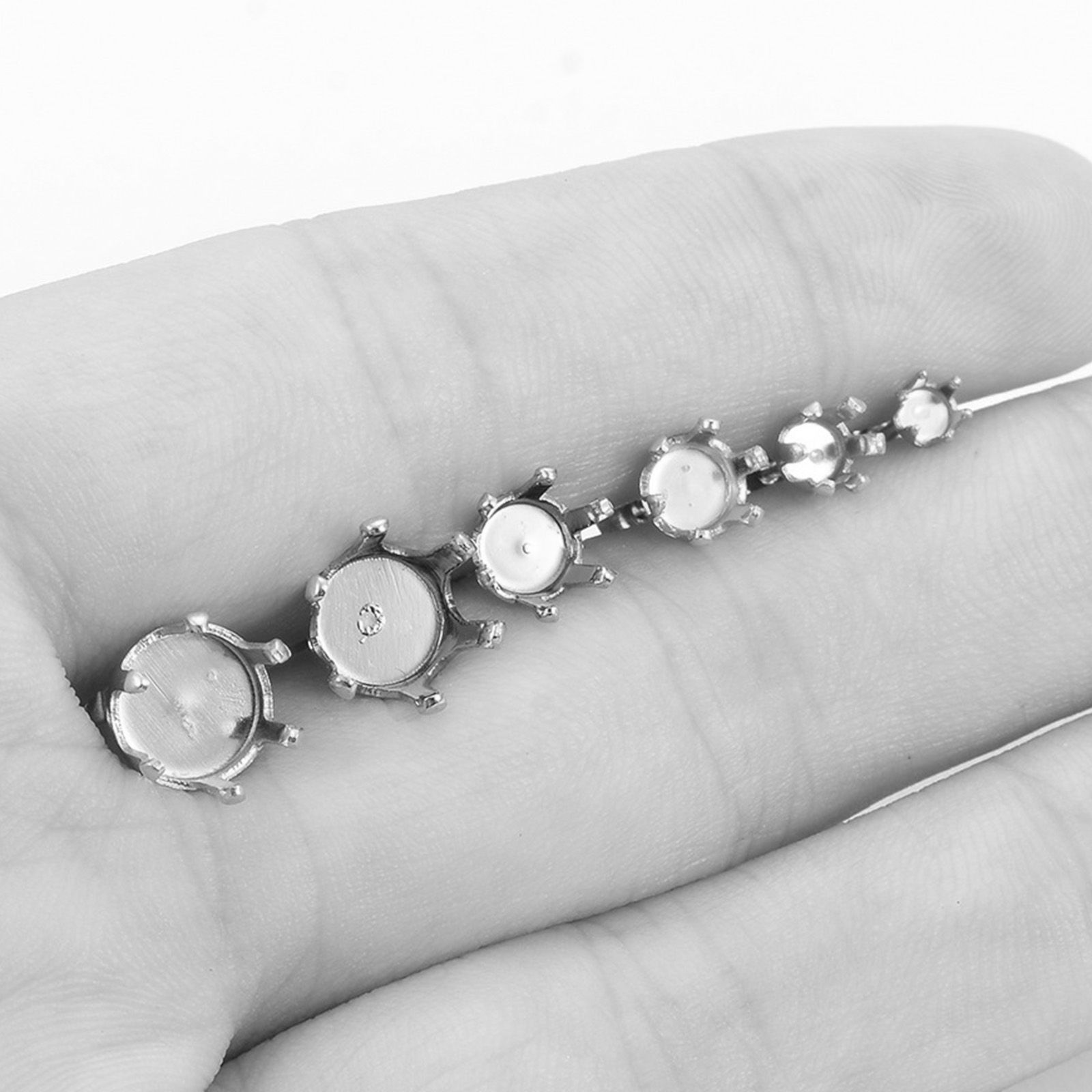 Picture of 304 Stainless Steel Ear Post Stud Earring For DIY Jewelry Making Accessories Cabochon Settings