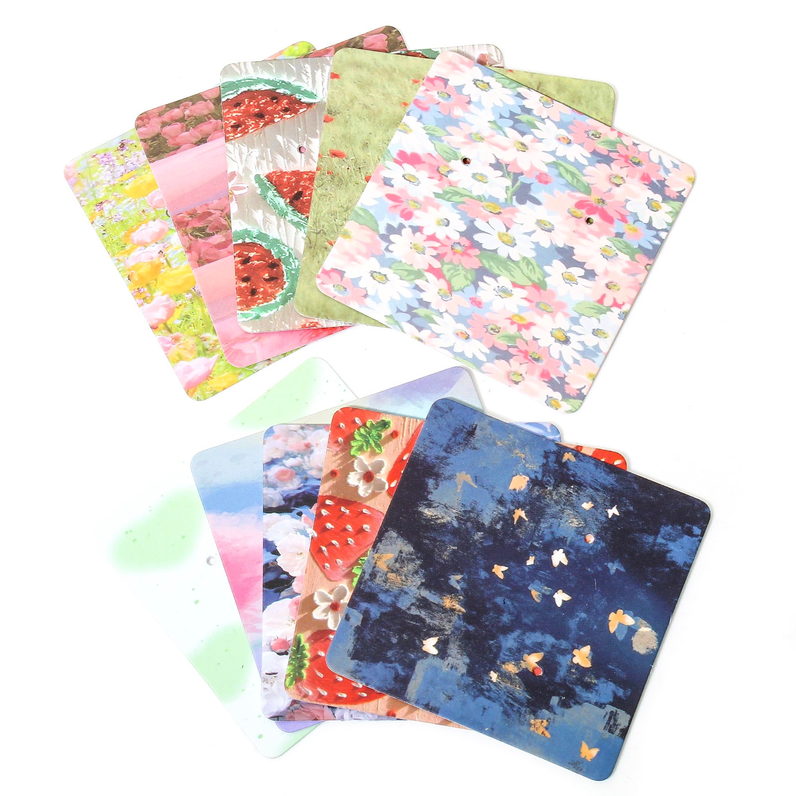 Picture of Art Paper Jewelry Earrings Display Card Multicolor Square 6cm x 6cm