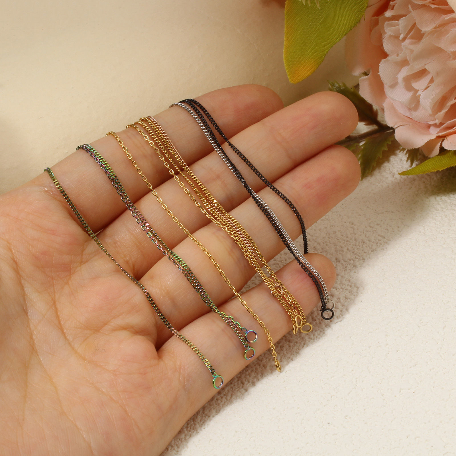 Picture of Vacuum Plating 304 Stainless Steel Ear Thread Threader Earrings With Loop 10.5cm, Post/ Wire Size: (21 gauge)