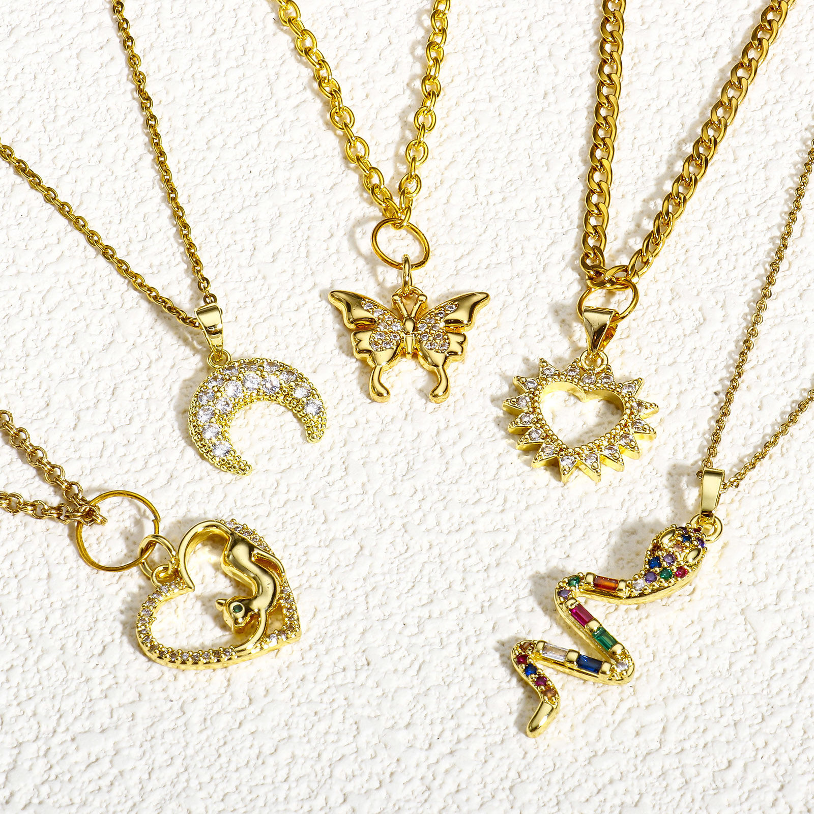 Bild von 2 Stück Messing Charms Echtgold plattiert Tier Sonne Micro Pave Klar Kubischer Zirkon