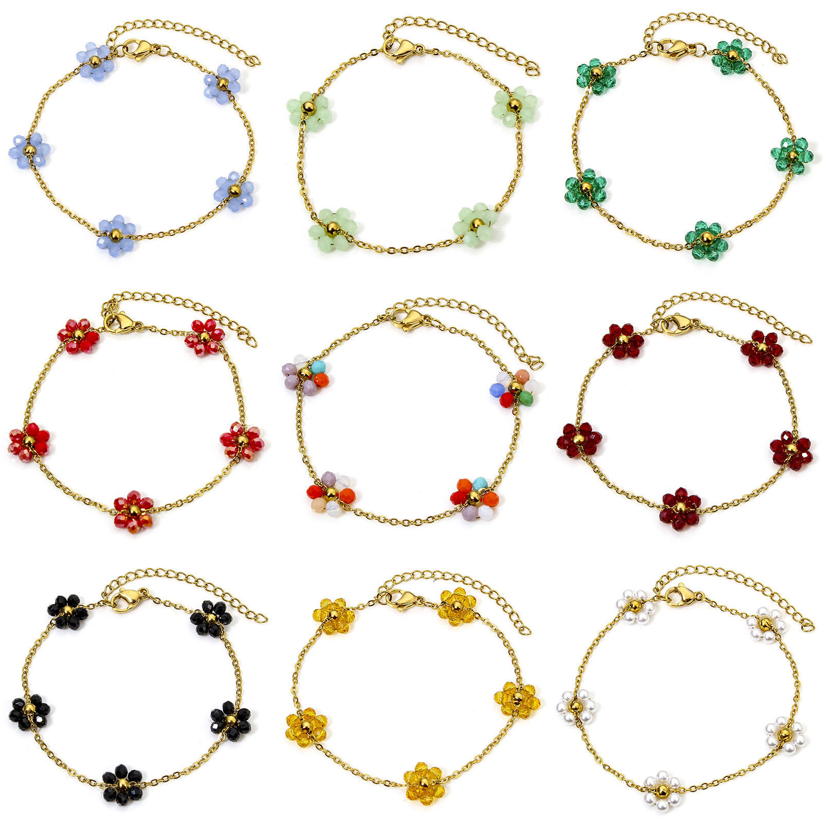 Picture of Vacuum Plating 304 Stainless Steel Handmade Link Chain Bracelets 18K Gold Plated With Lobster Claw Clasp And Extender Chain 17cm(6 6/8") long