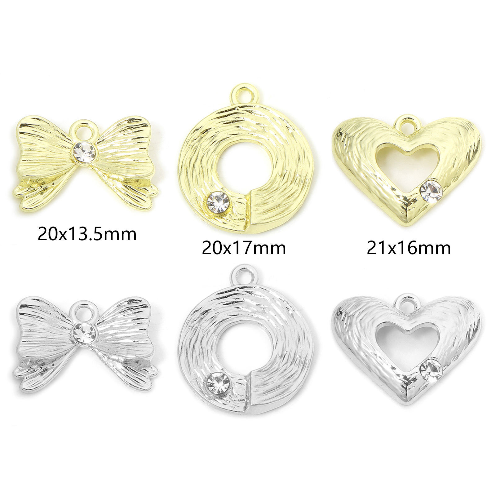 Picture of Zinc Based Alloy Charms Multicolor Texture