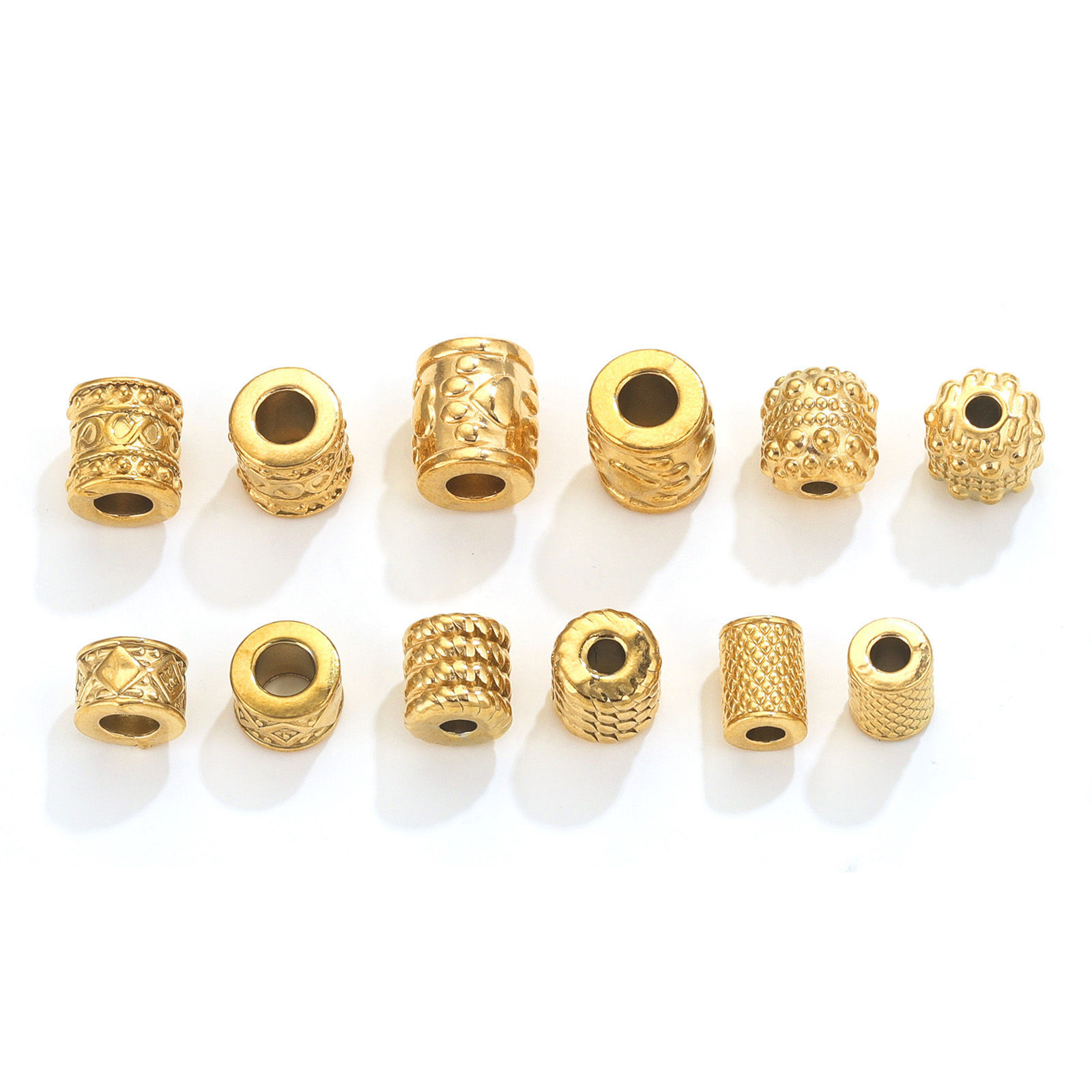 Picture of 304 Stainless Steel Casting Beads For DIY Jewelry Making Cylinder