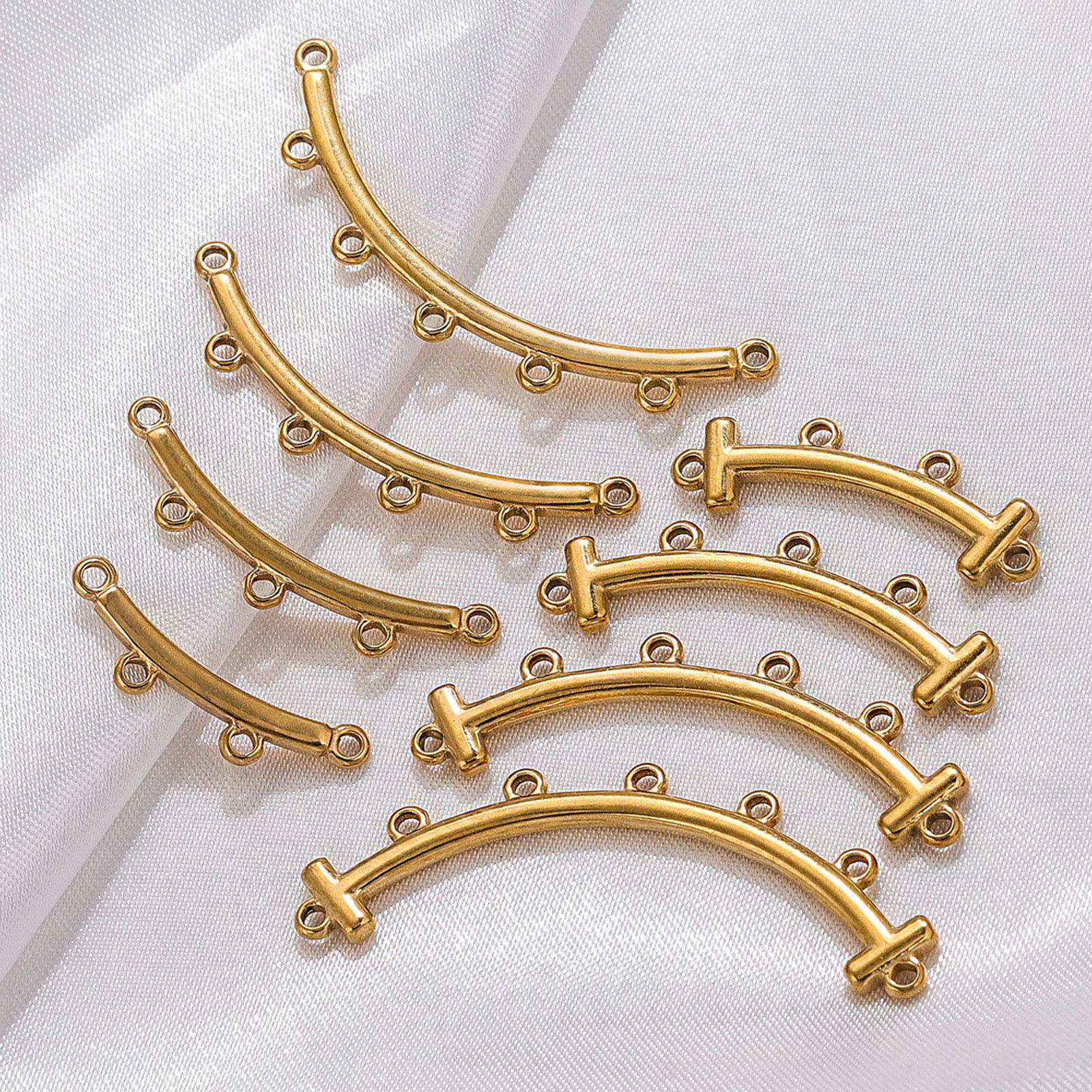 Bild von 2 Stück 304 Edelstahl Böhmischer Stil Kronleuchter Verbinder Kurve