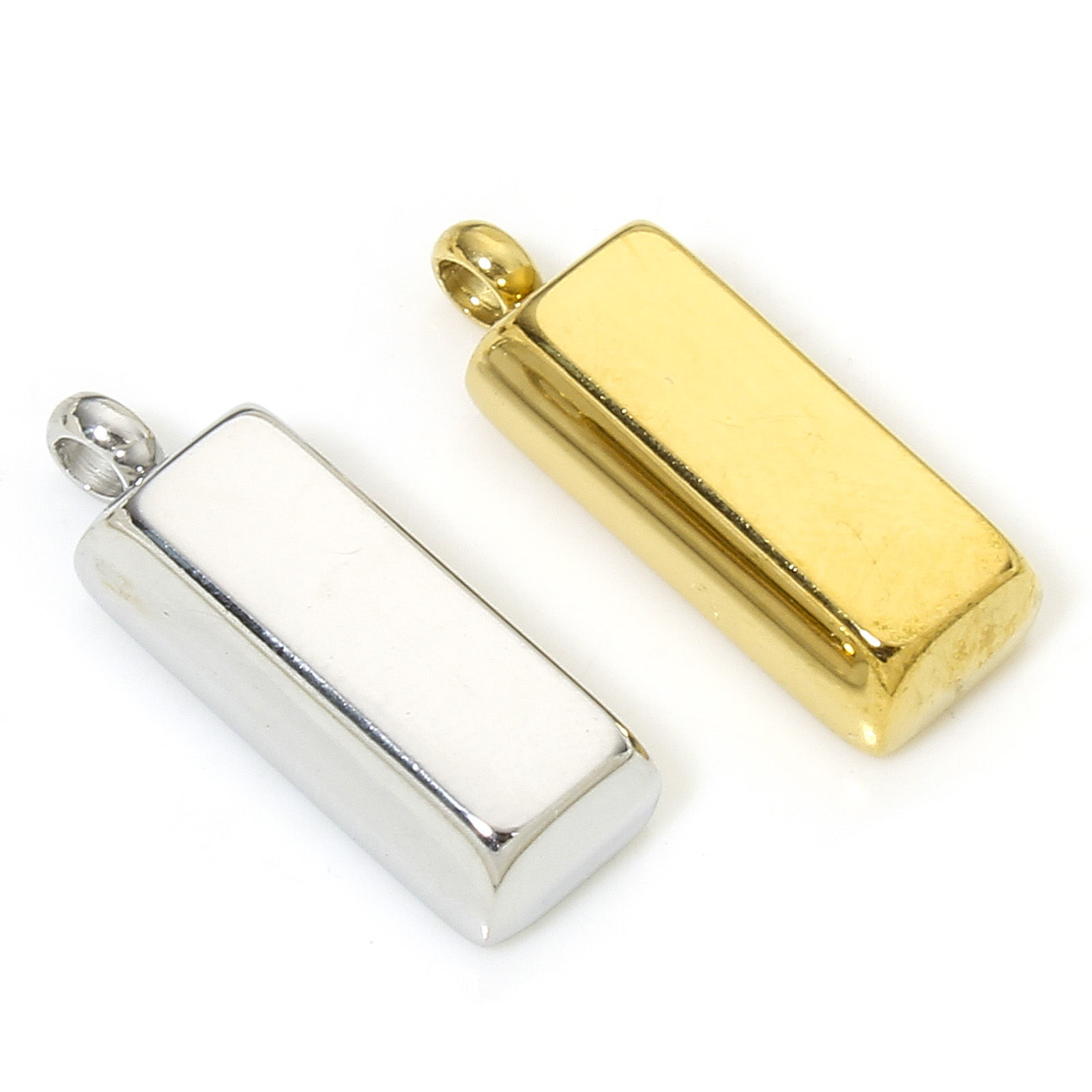 Picture of Vacuum Plating 304 Stainless Steel Geometric Charms Multicolor Trapezoid
