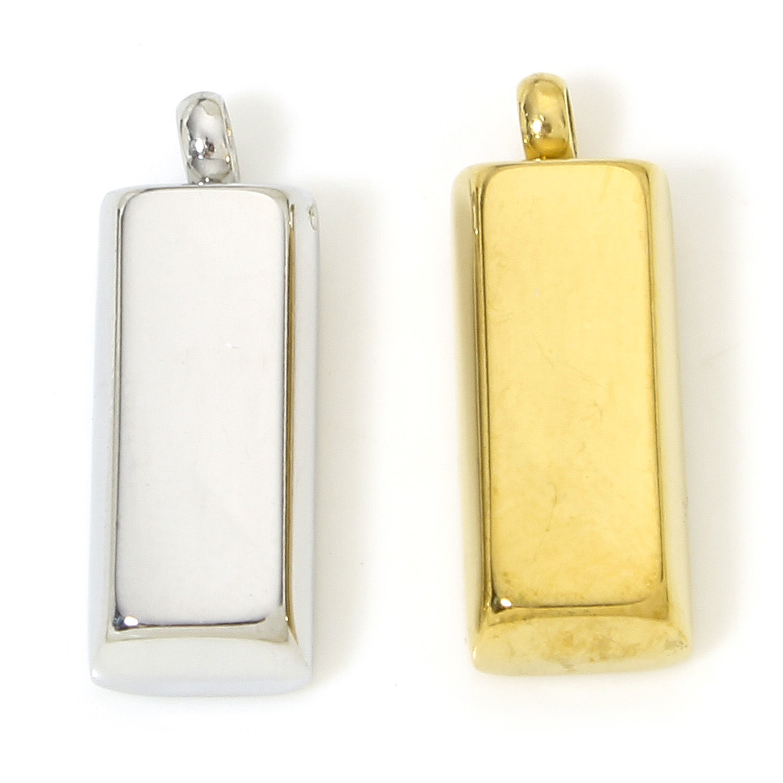 Picture of Vacuum Plating 304 Stainless Steel Geometric Charms Multicolor Trapezoid