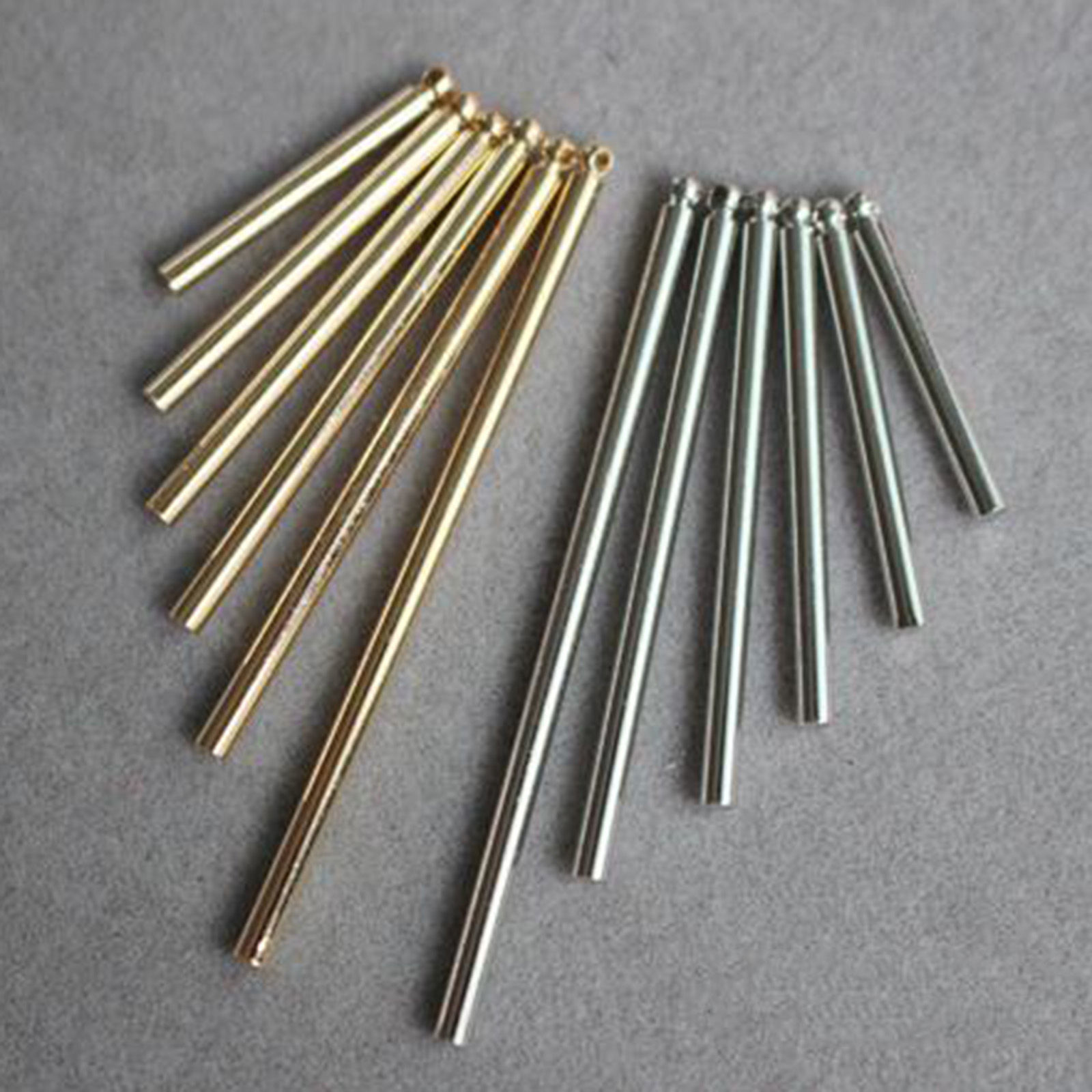 Image de 5 Pcs Breloques en Laiton Bâton Multicolore Franges