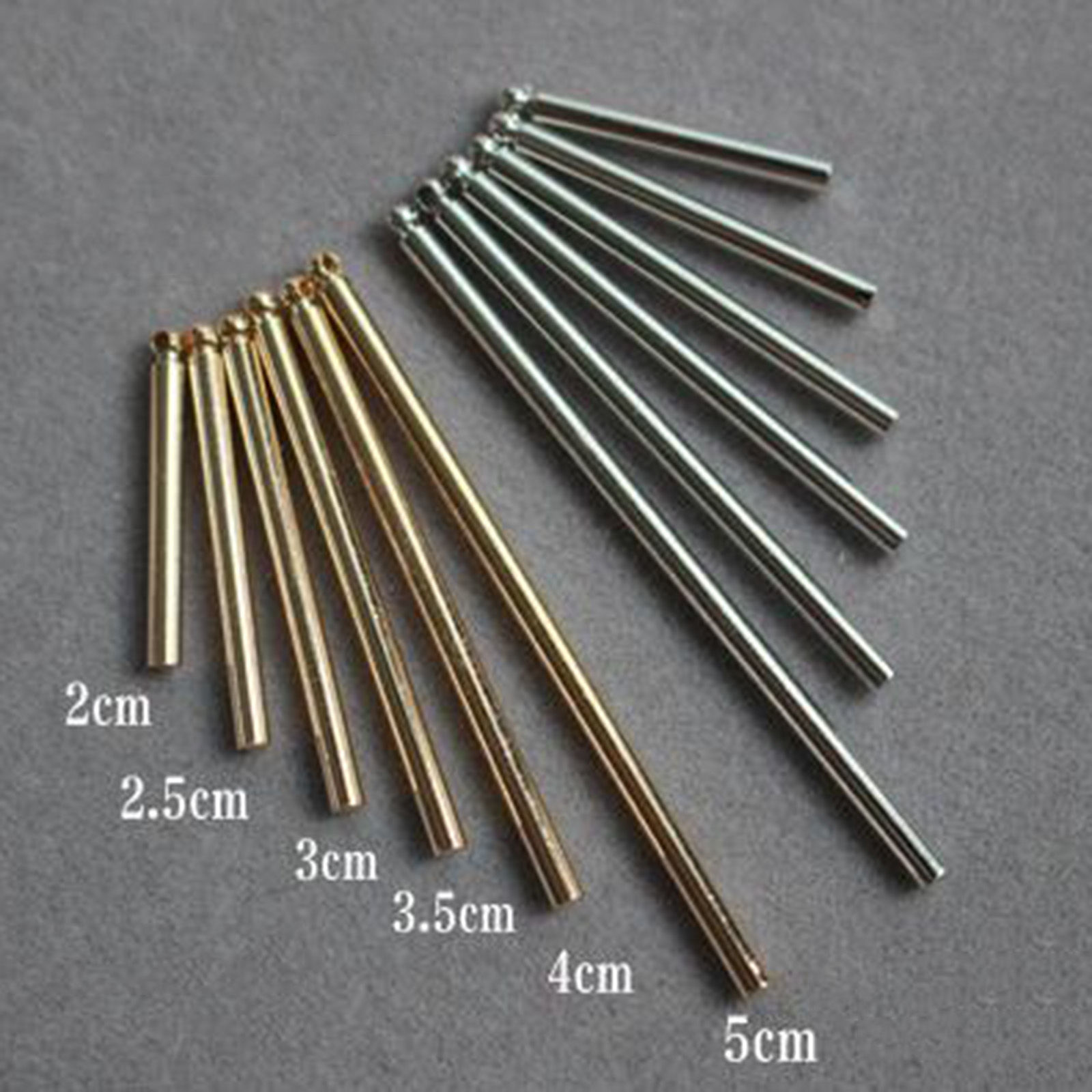 Image de 5 Pcs Breloques en Laiton Bâton Multicolore Franges