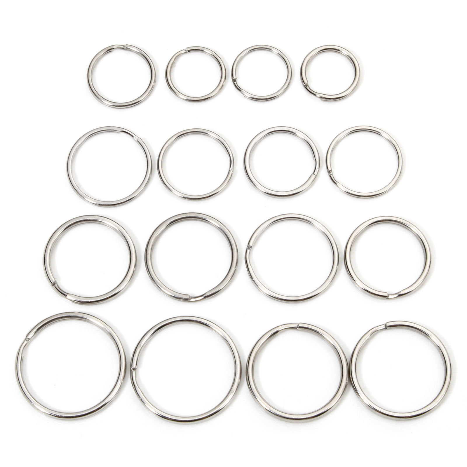 Picture of 304 Stainless Steel Keychain & Keyring Round Silver Tone