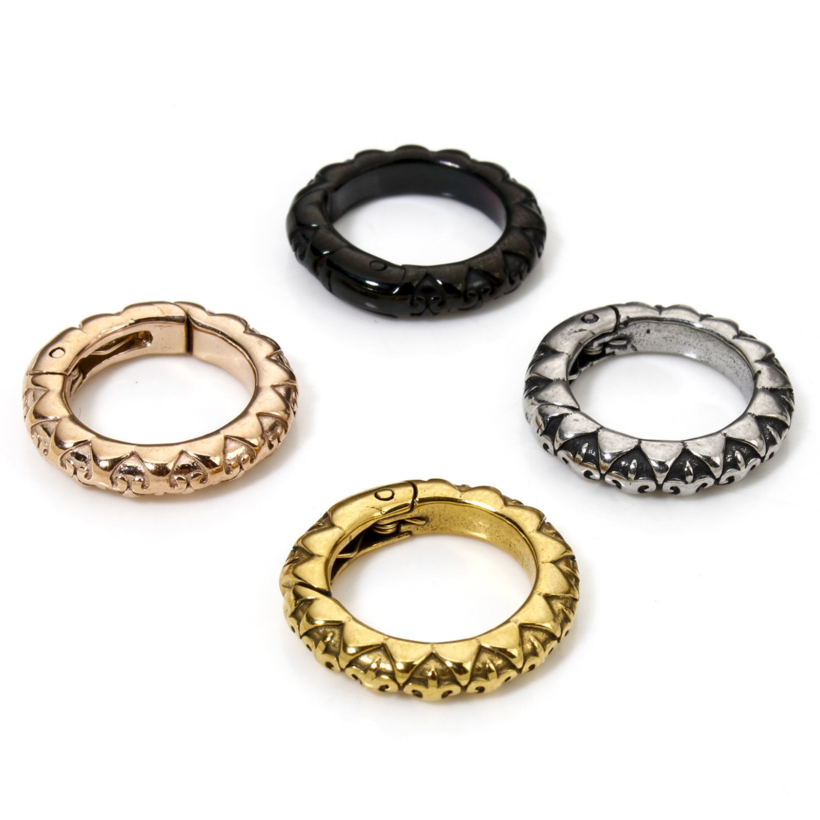 Immagine di 1 Pz 304 Acciaio Inossidabile Connettori Fermaglio Anello Iris Vintage