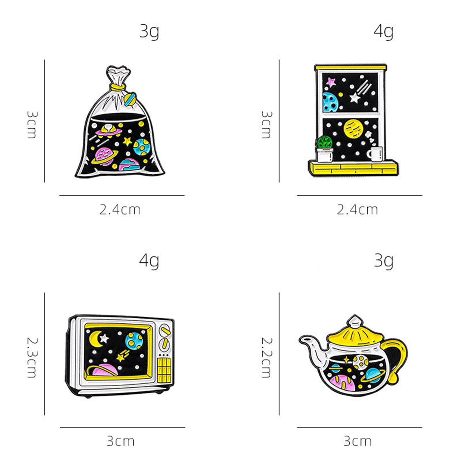 Imagen de 1 Unidad Galaxia Pin Broches Ventalla Universo Galaxia Multicolor Esmalte