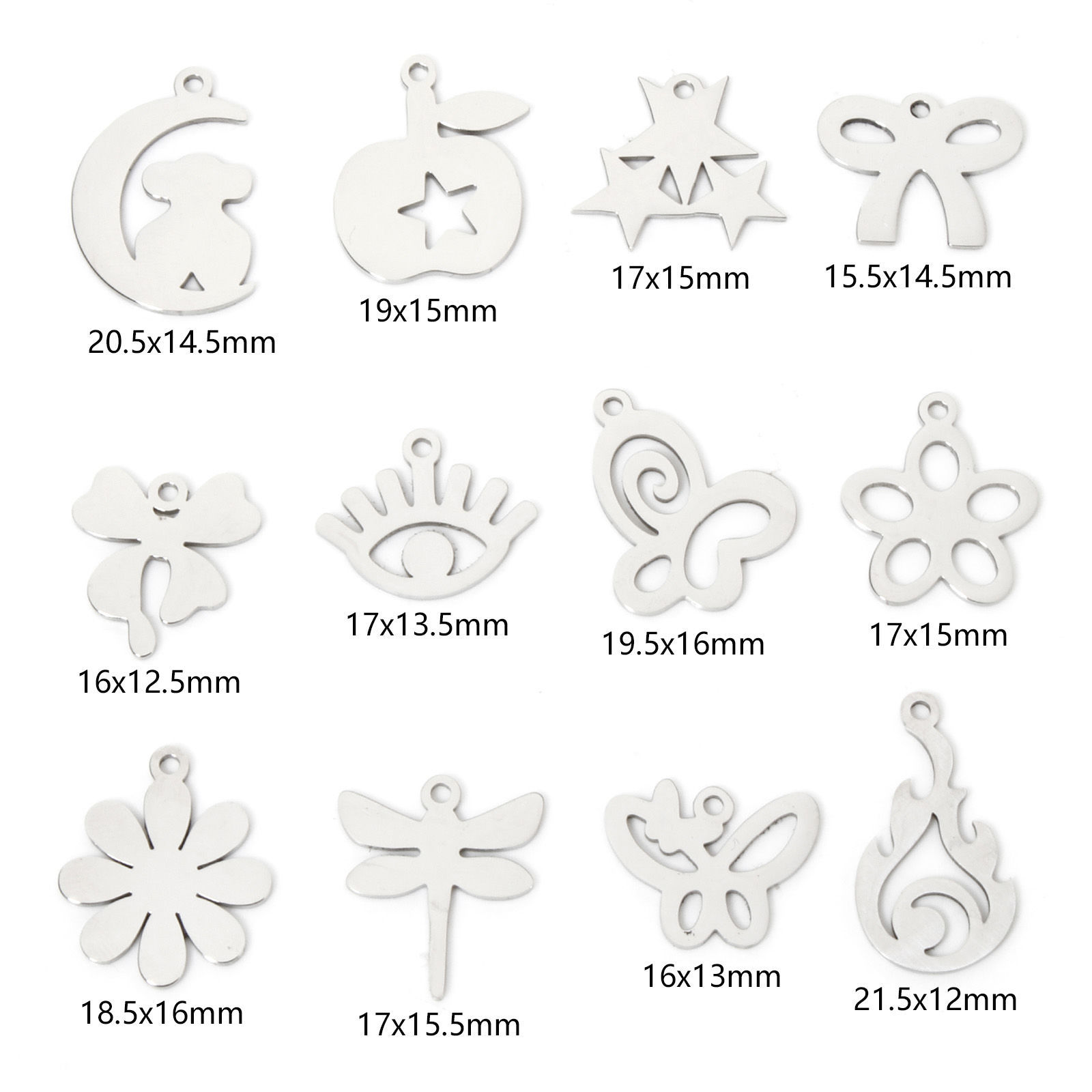 Picture of Eco-friendly 201 Stainless Steel Simple Charms Silver Tone Daisy Flower Smooth Blank
