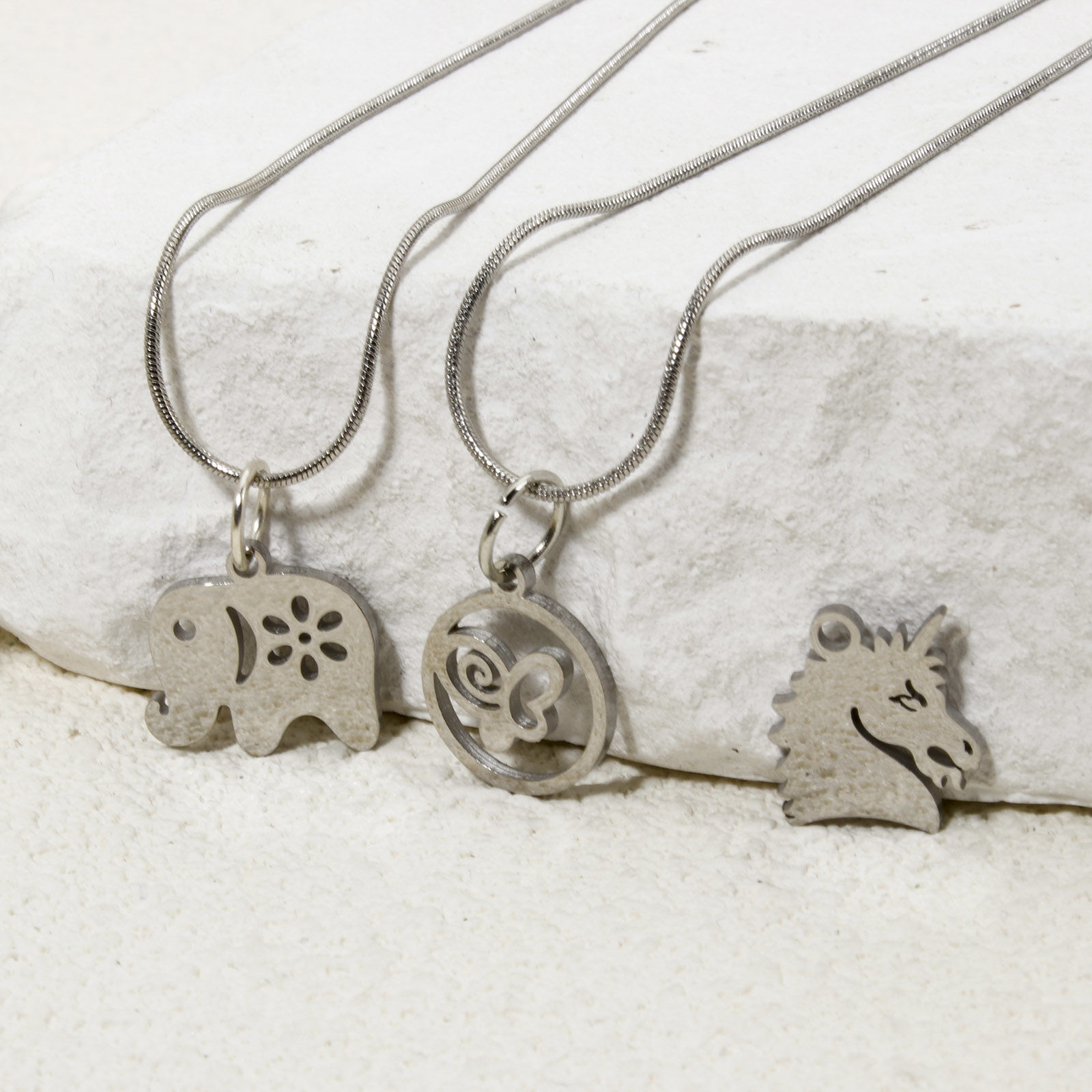 Picture of 304 Stainless Steel Cut Out Charms Silver Tone Double-sided Polishing