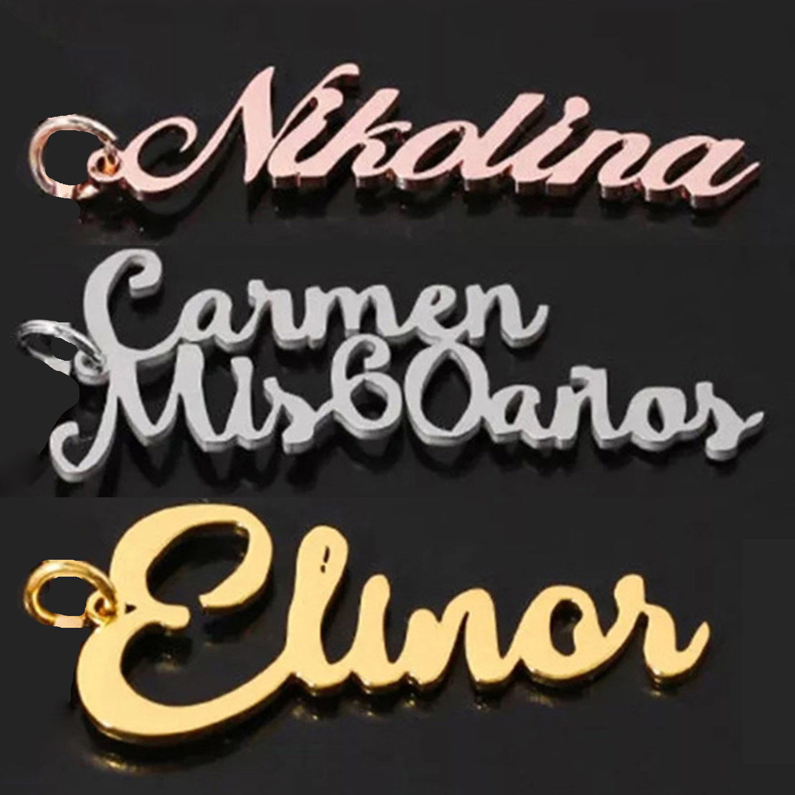 Picture of 304 Stainless Steel Customized Name Personalized Letter Pendant