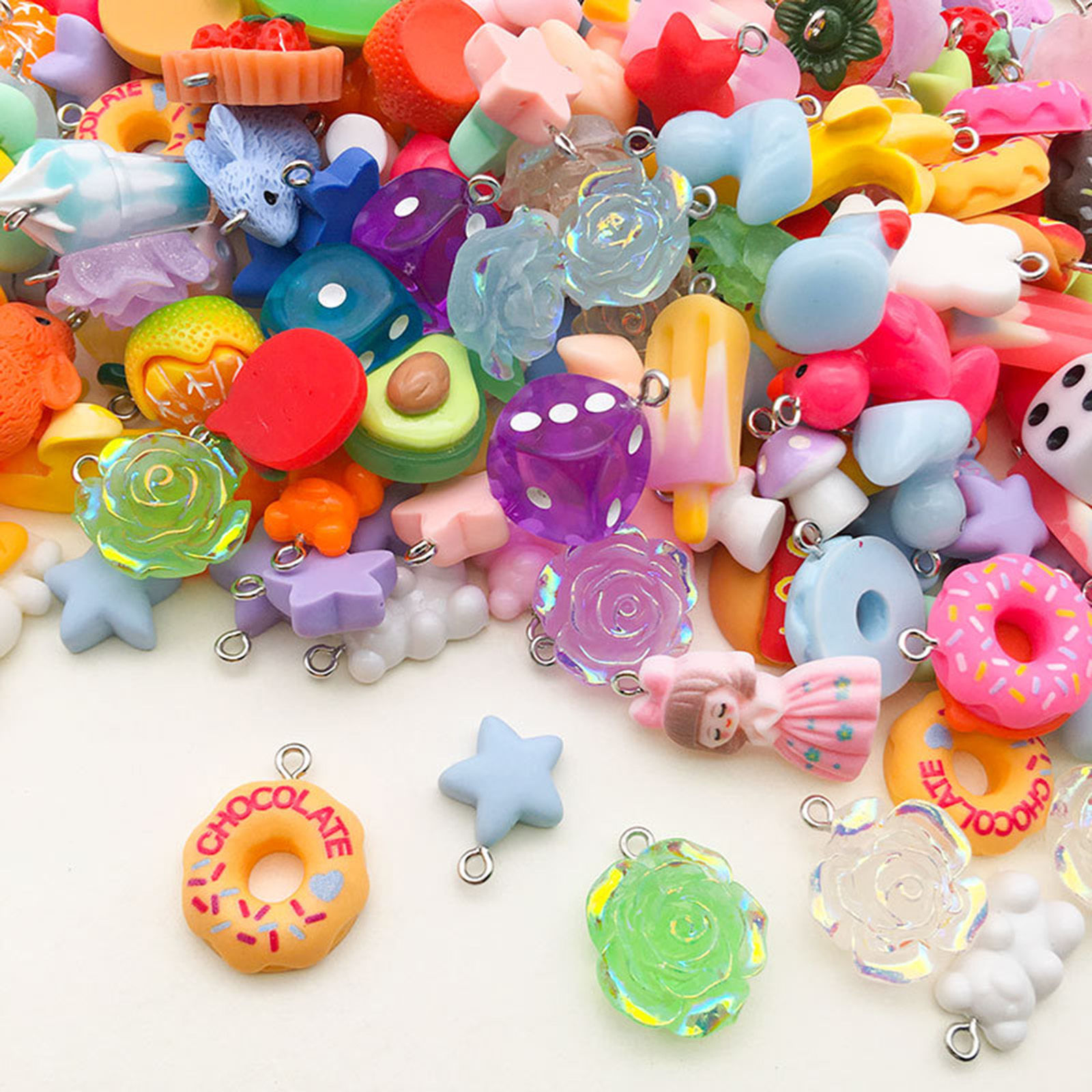 Picture of Resin Charms At Random Mixed Multicolor Mini Simulation