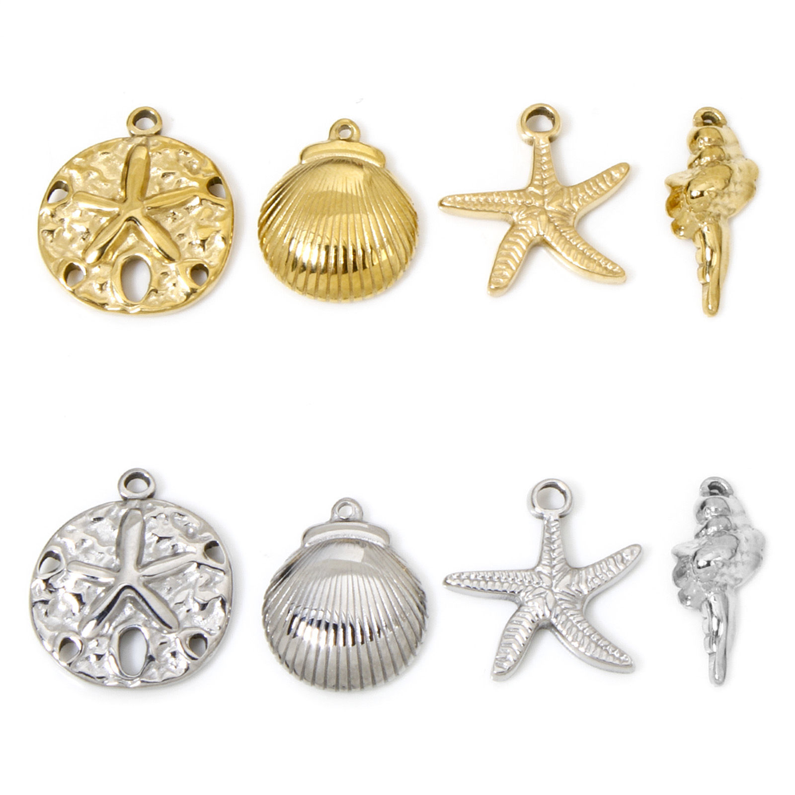 Bild von 1 Stück Umweltfreundliche Vakuumbeschichtung 304 Edelstahl Ozean Schmuck Charms Seesterne Bunt