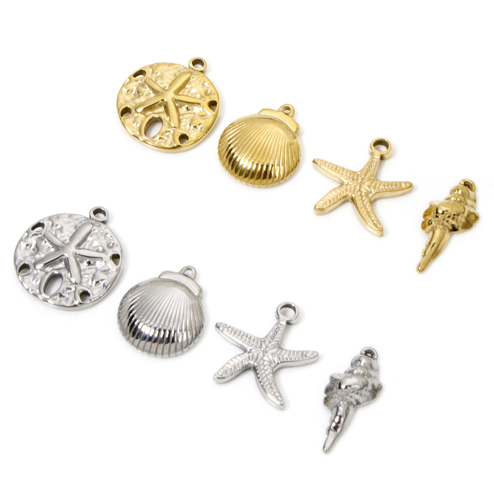 Bild von 1 Stück Umweltfreundliche Vakuumbeschichtung 304 Edelstahl Ozean Schmuck Charms Seesterne Bunt