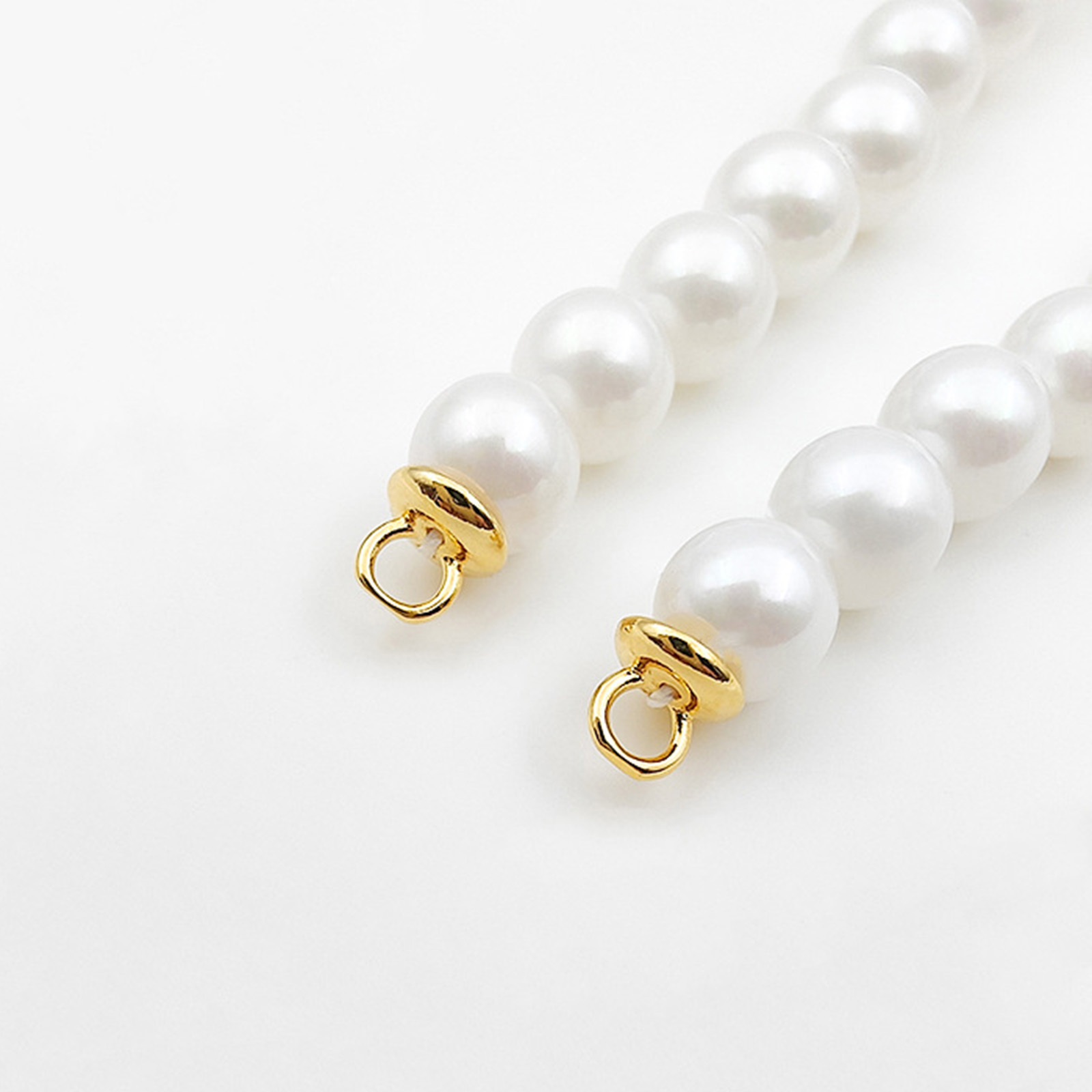 Picture of Brass Beads Caps Tips Double Hole Pearl Bracelet Ends Connector Round Multicolor