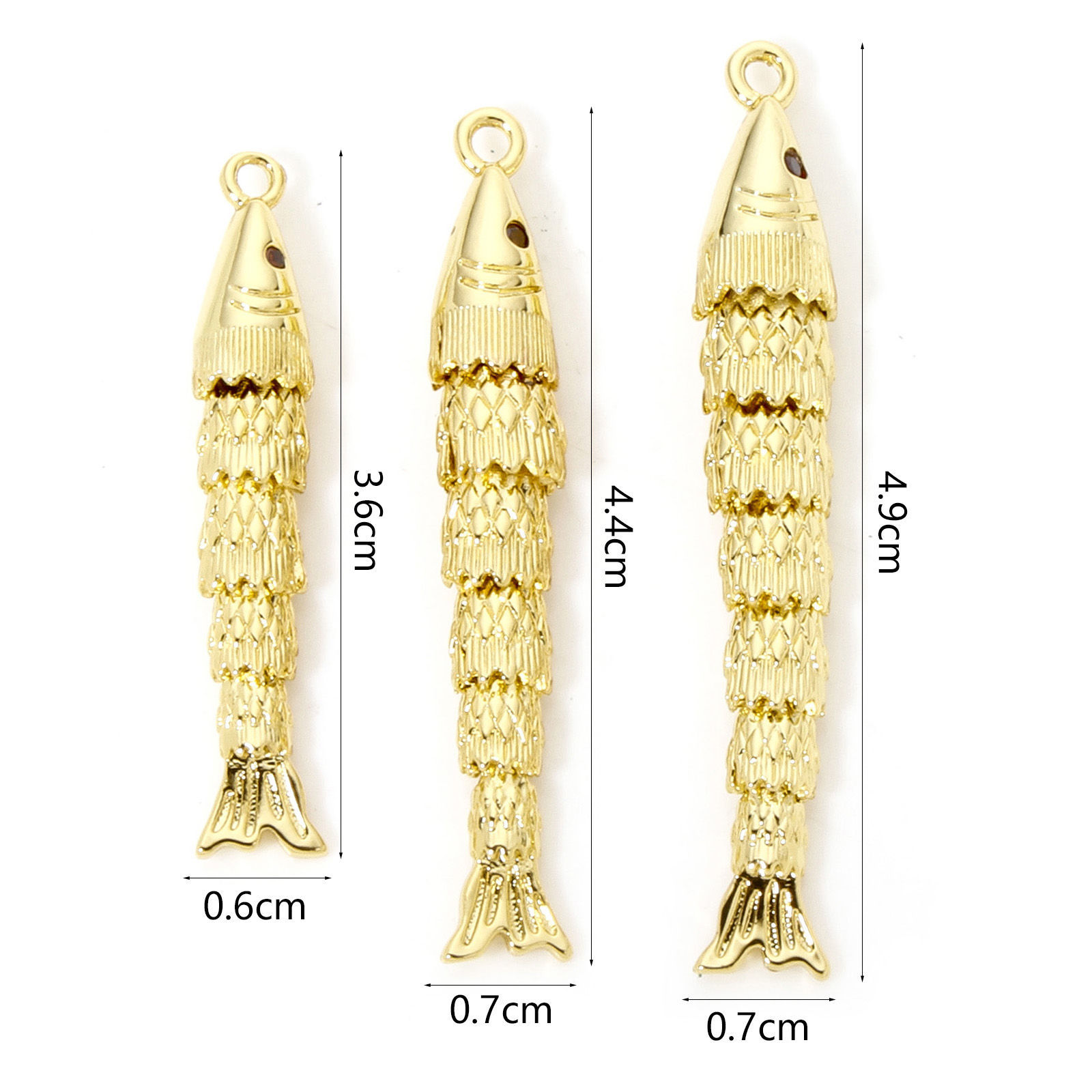 Picture of Eco-friendly Brass Ocean Jewelry Pendants 18K Real Gold Plated Fish Animal Movable 3D Wine Red Cubic Zirconia