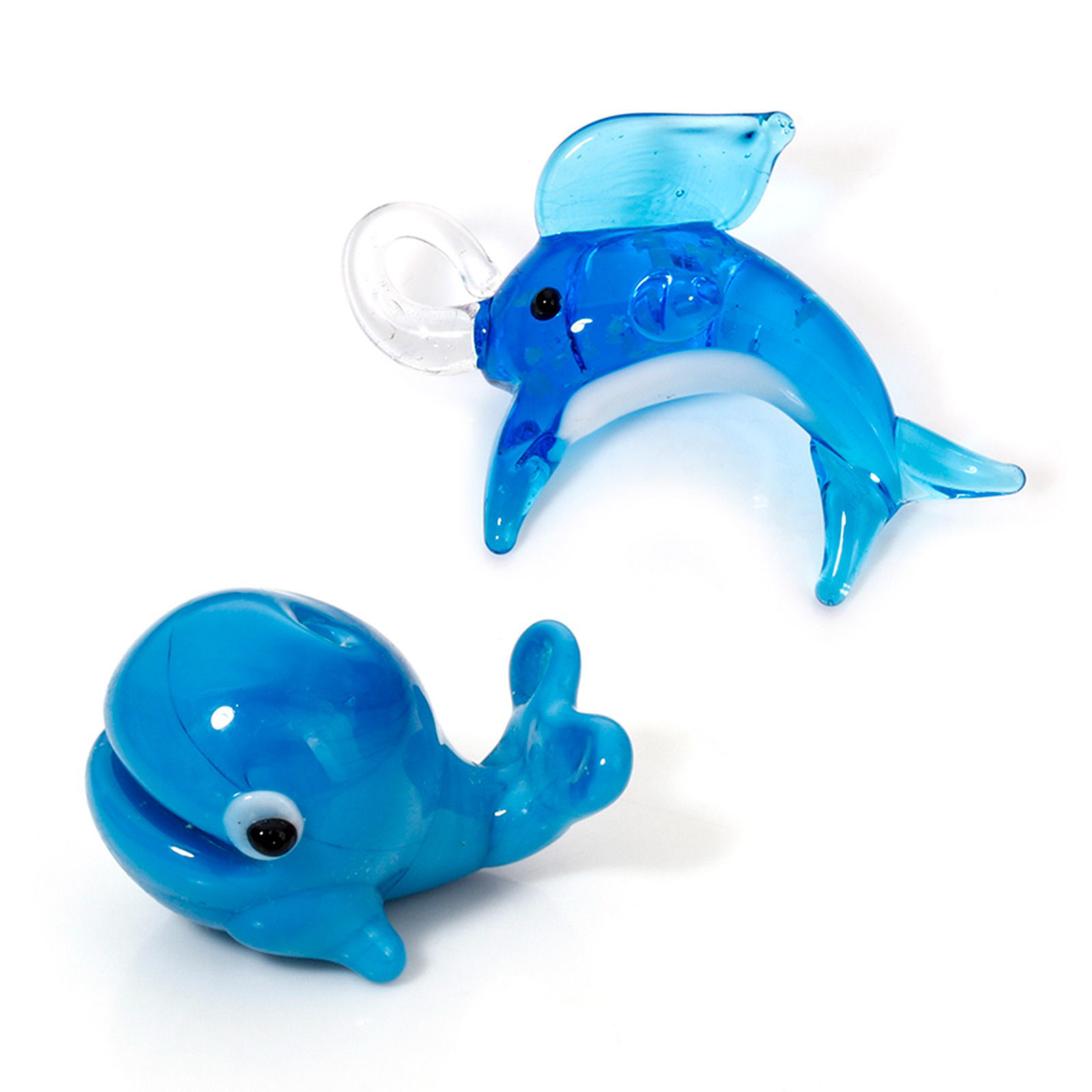 Picture of Lampwork Glass Ocean Jewelry Pendants Jellyfish Blue Whale Animal 3D