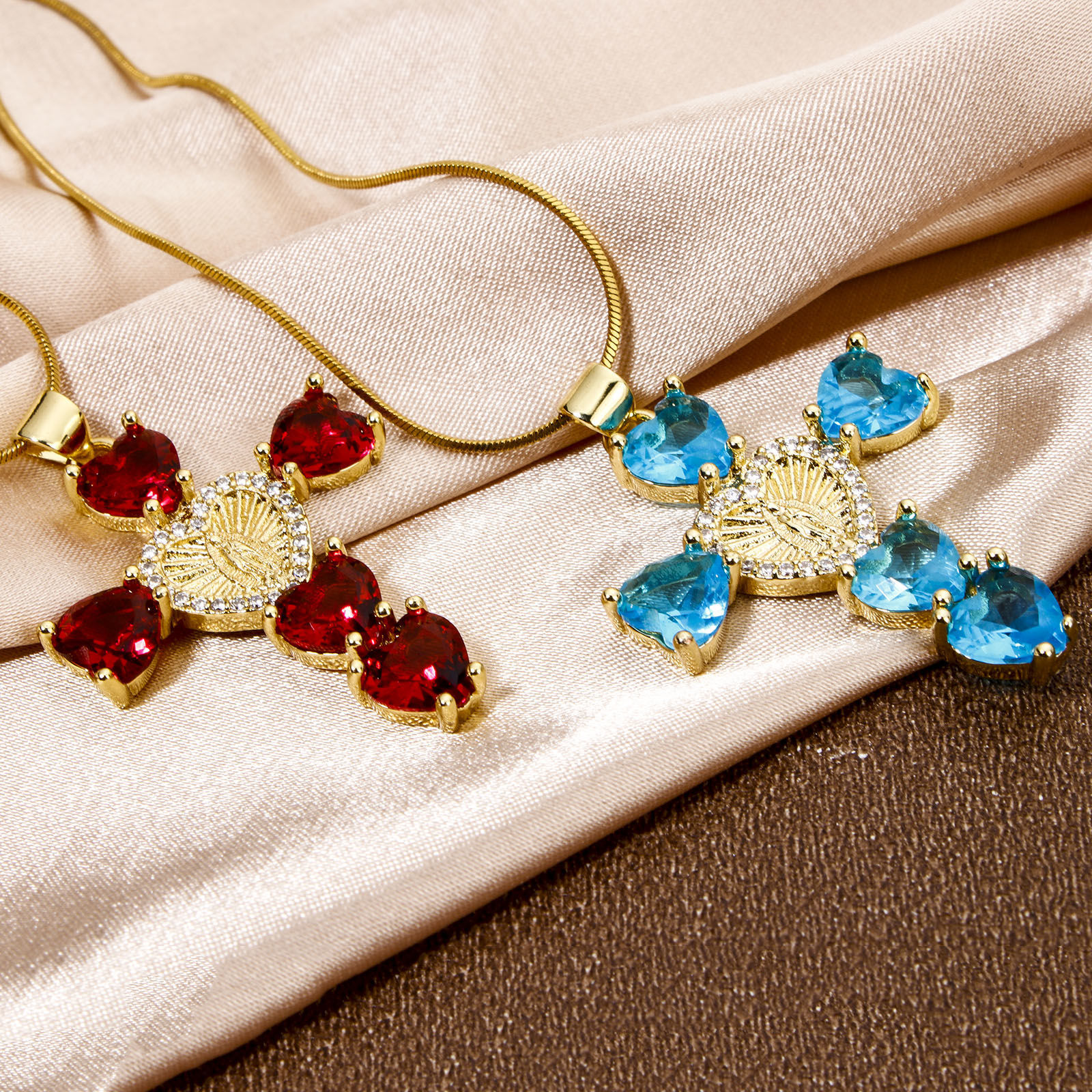 Immagine di 1 Pz Ecologico Ottone Religione Ciondoli Accessori Rettangolo Occhi Disegno 18K Vero Oro Placcato Micro Spianare Multicolore Strass Trasparente Cubic Zirconiae 23mm x 22mm